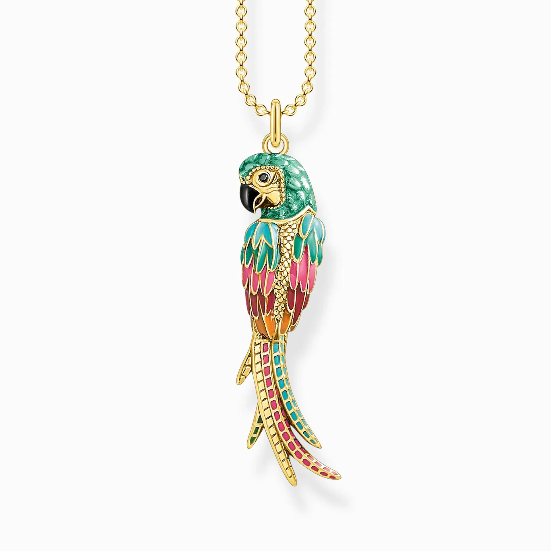 Necklace parrot gold