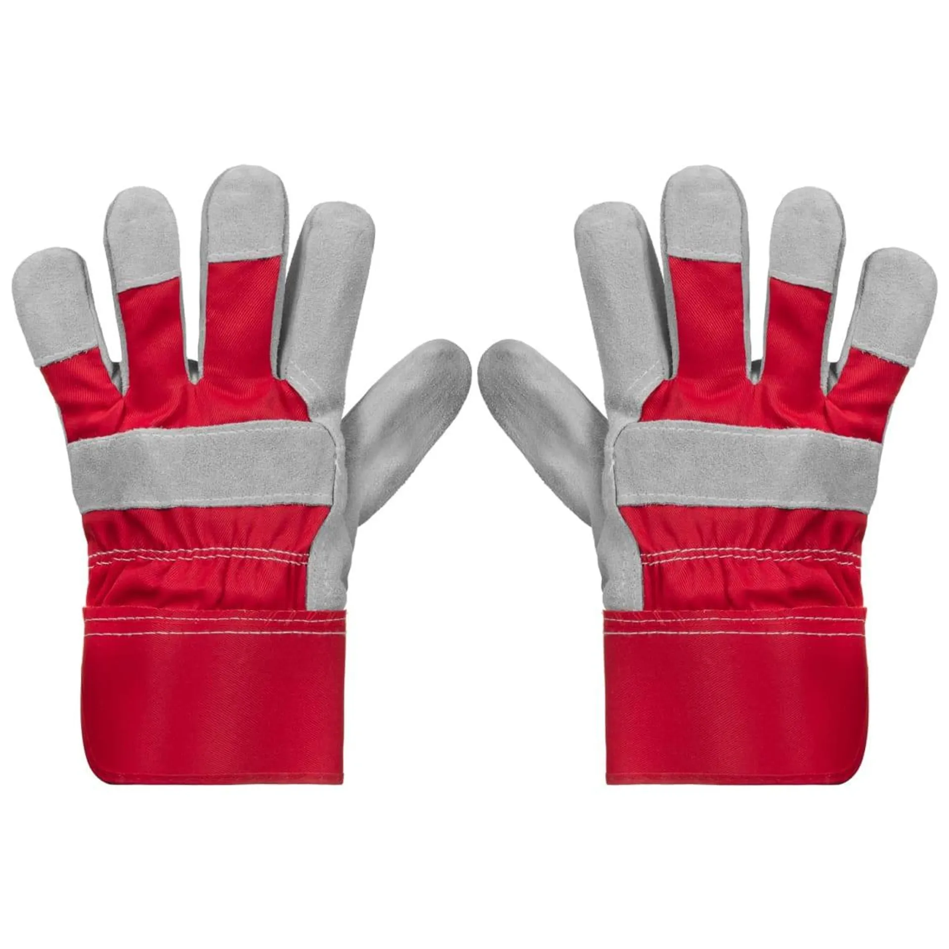 Rolson Heavy Duty Suede Gardening Gloves - Medium - Red