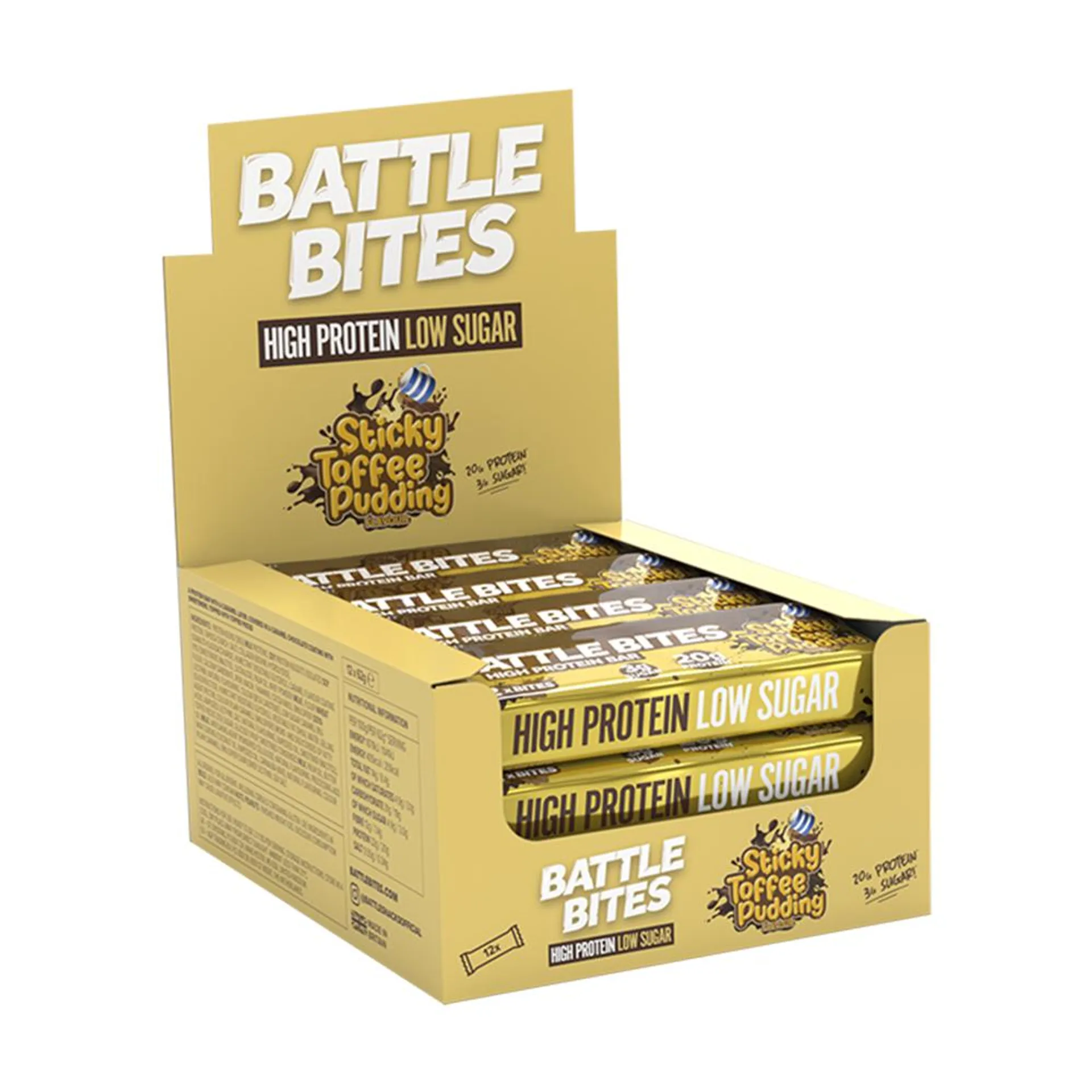 Battle Bites: High Protein Bar 62g - Sticky Toffee Pudding (Case of 12)
