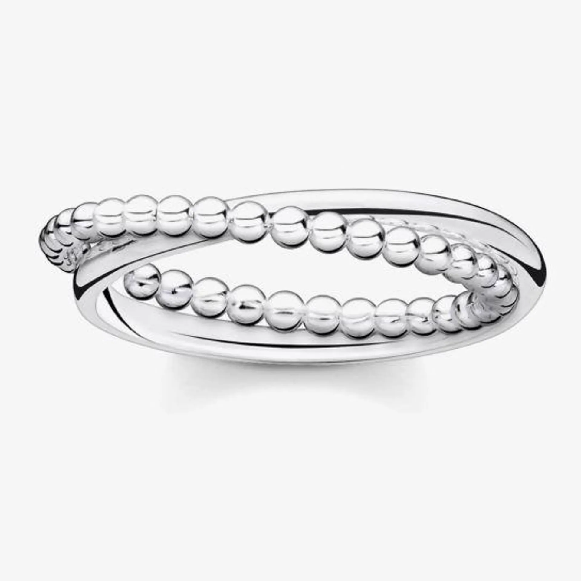 THOMAS SABO Silver Double Band Beaded Ring TR2321-001-21