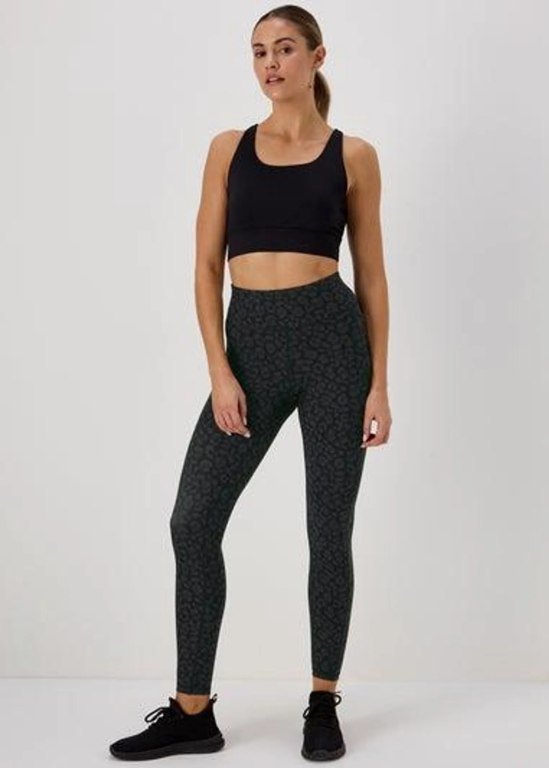 Souluxe Charcoal Leopard Print Leggings