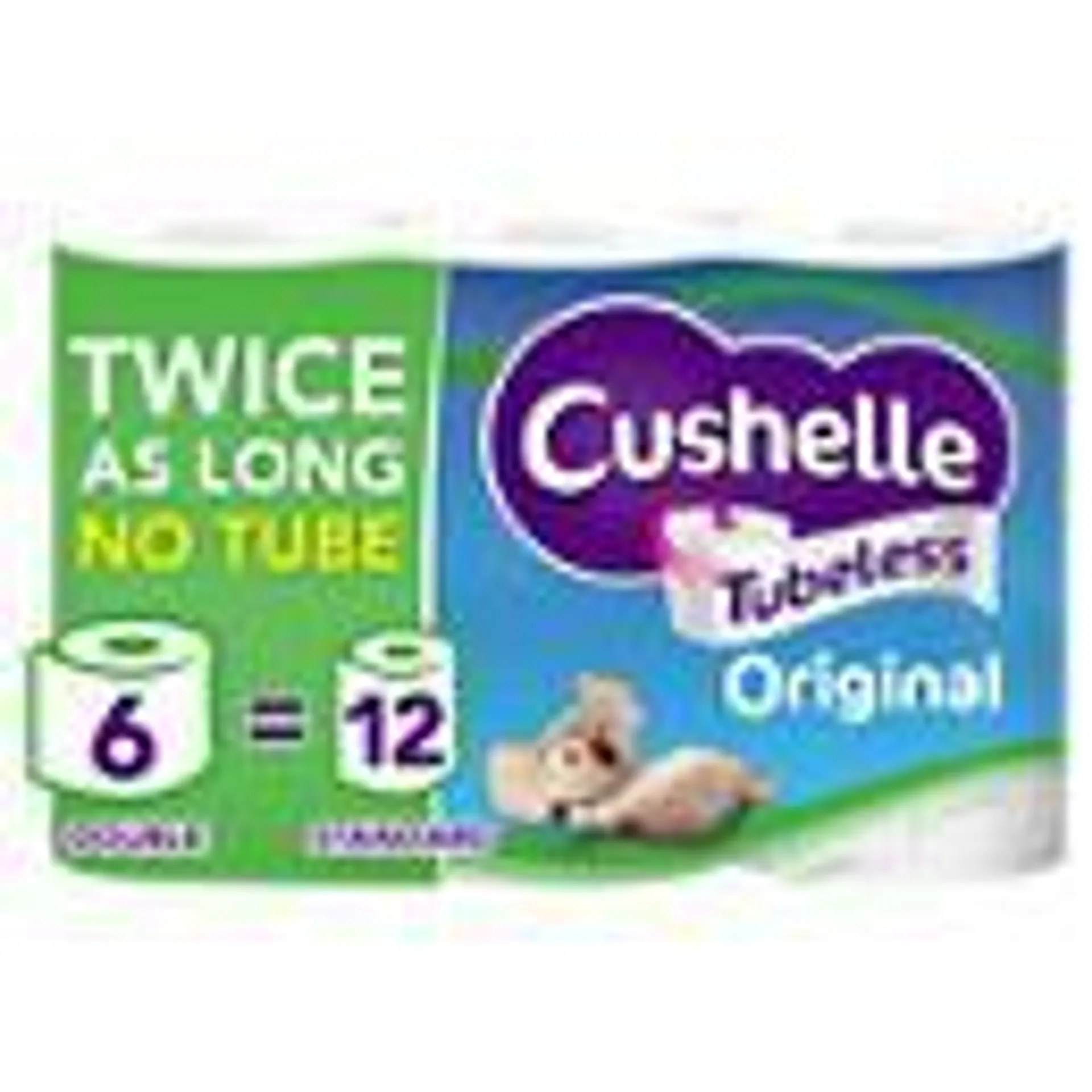 Cushelle Original Tubeless Toilet Tissue 6 = 12 rolls