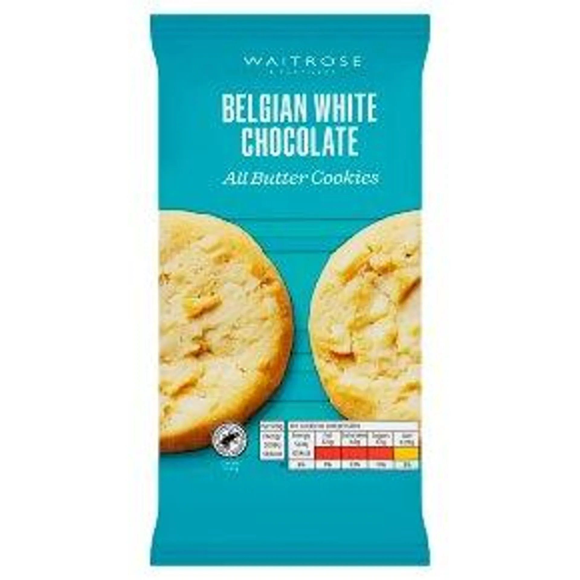 Waitrose Belgian White Chocolate All Butter Cookies