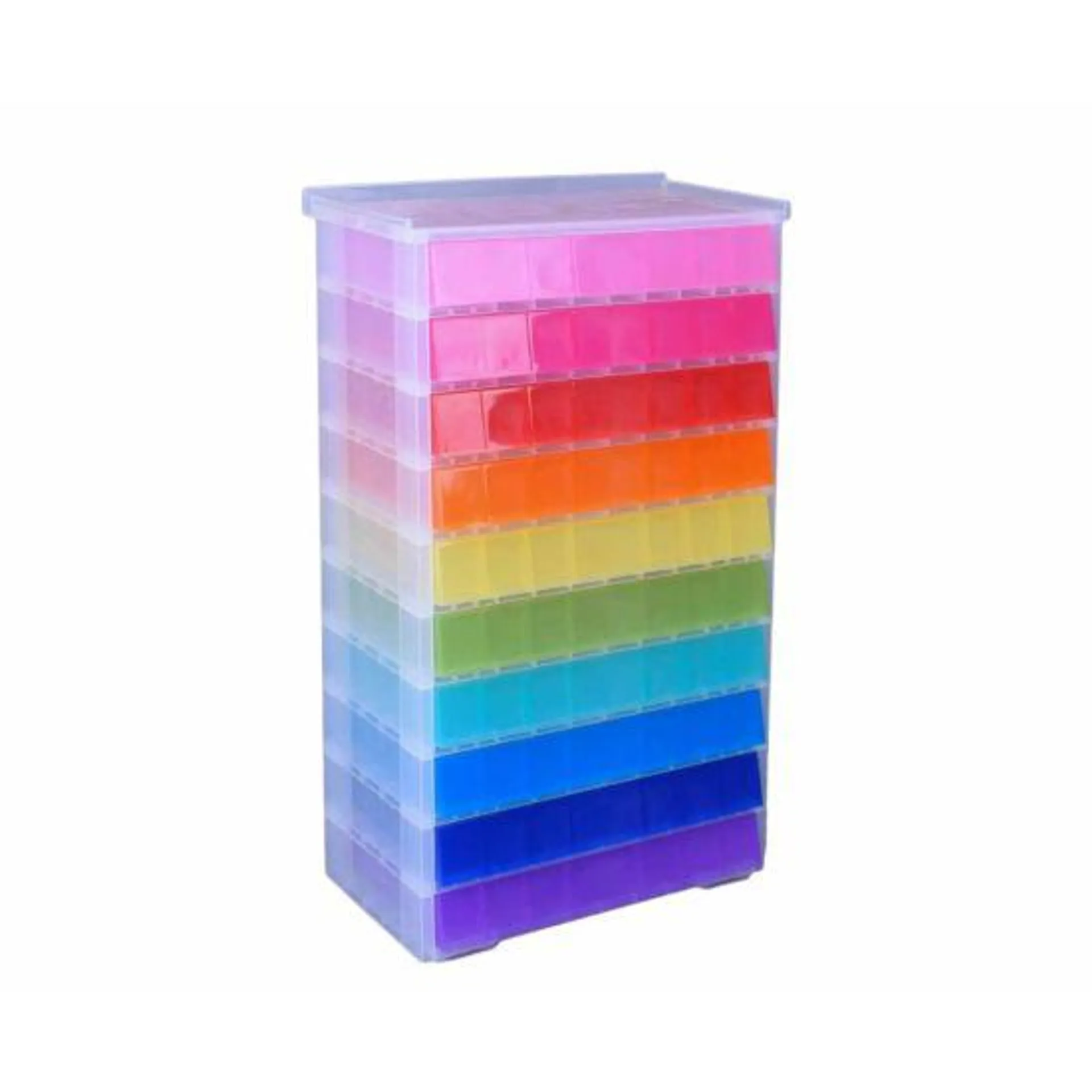 Really Useful Storage Drawer Unit 10 x 4.5 Litre Rainbow