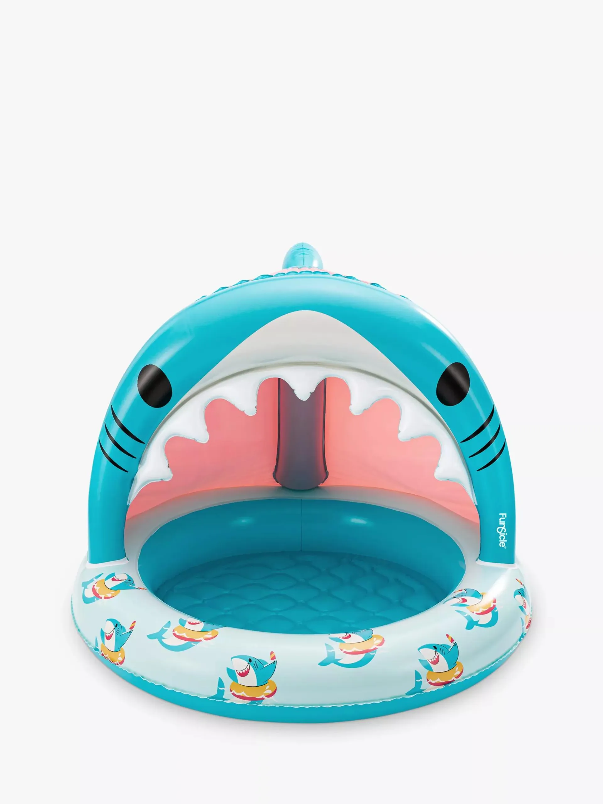 Funsicle Smiley Shark Shaded Paddling Pool