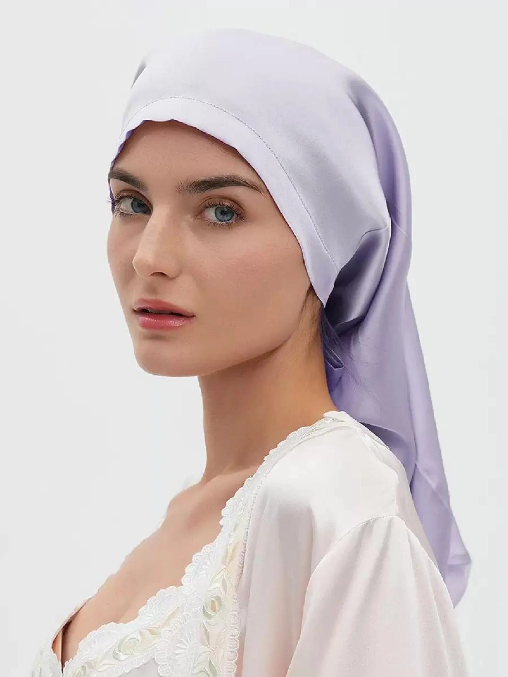 Silk Sleeping Cap Breathable Night Bonnet For Hair