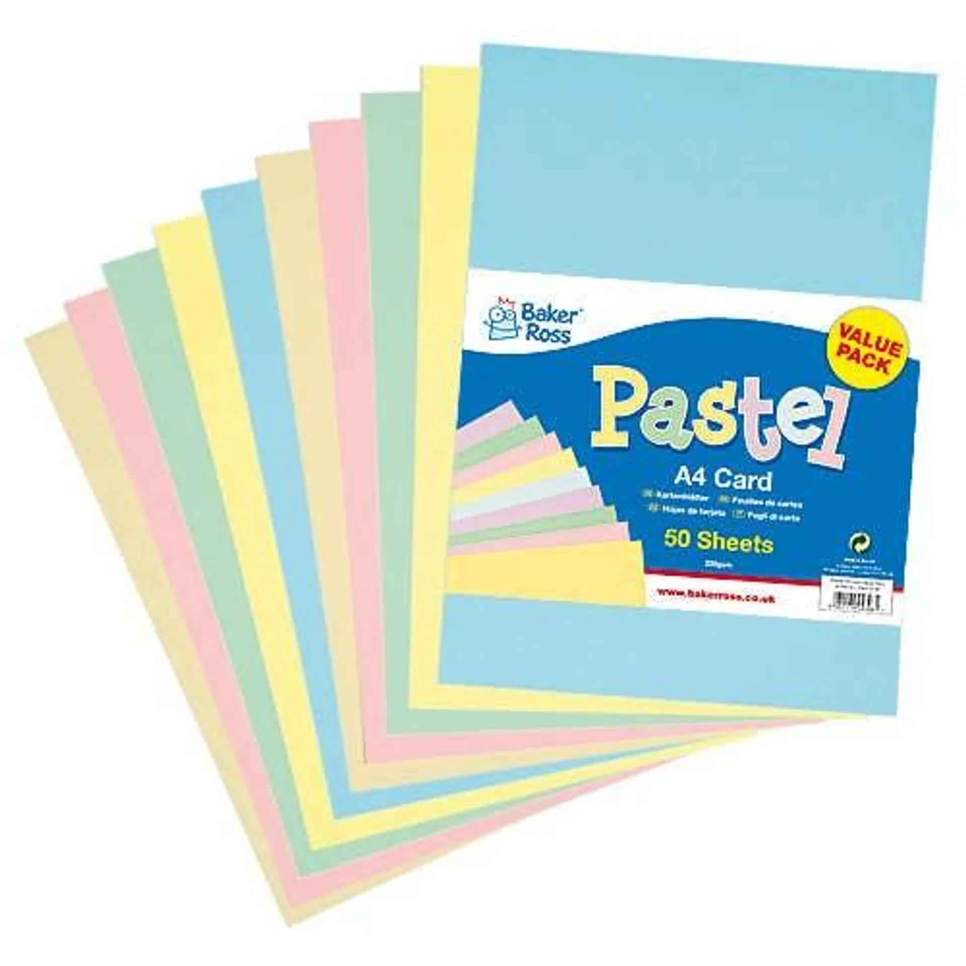 Pastel Colours A4 Card 220gsm