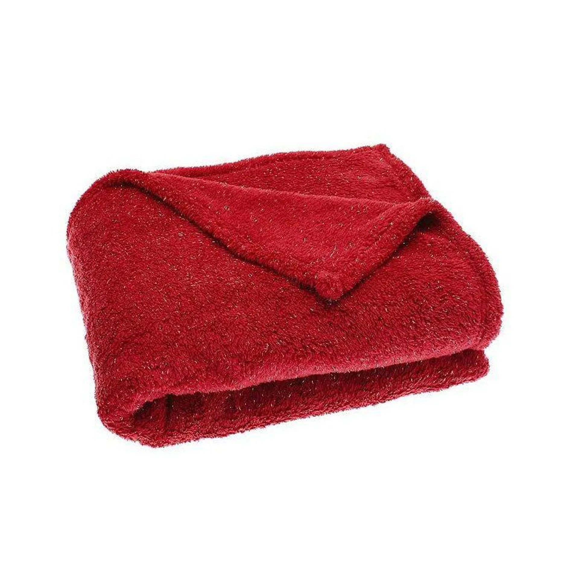 Walton & Co Cosy Sparkle Throw Red