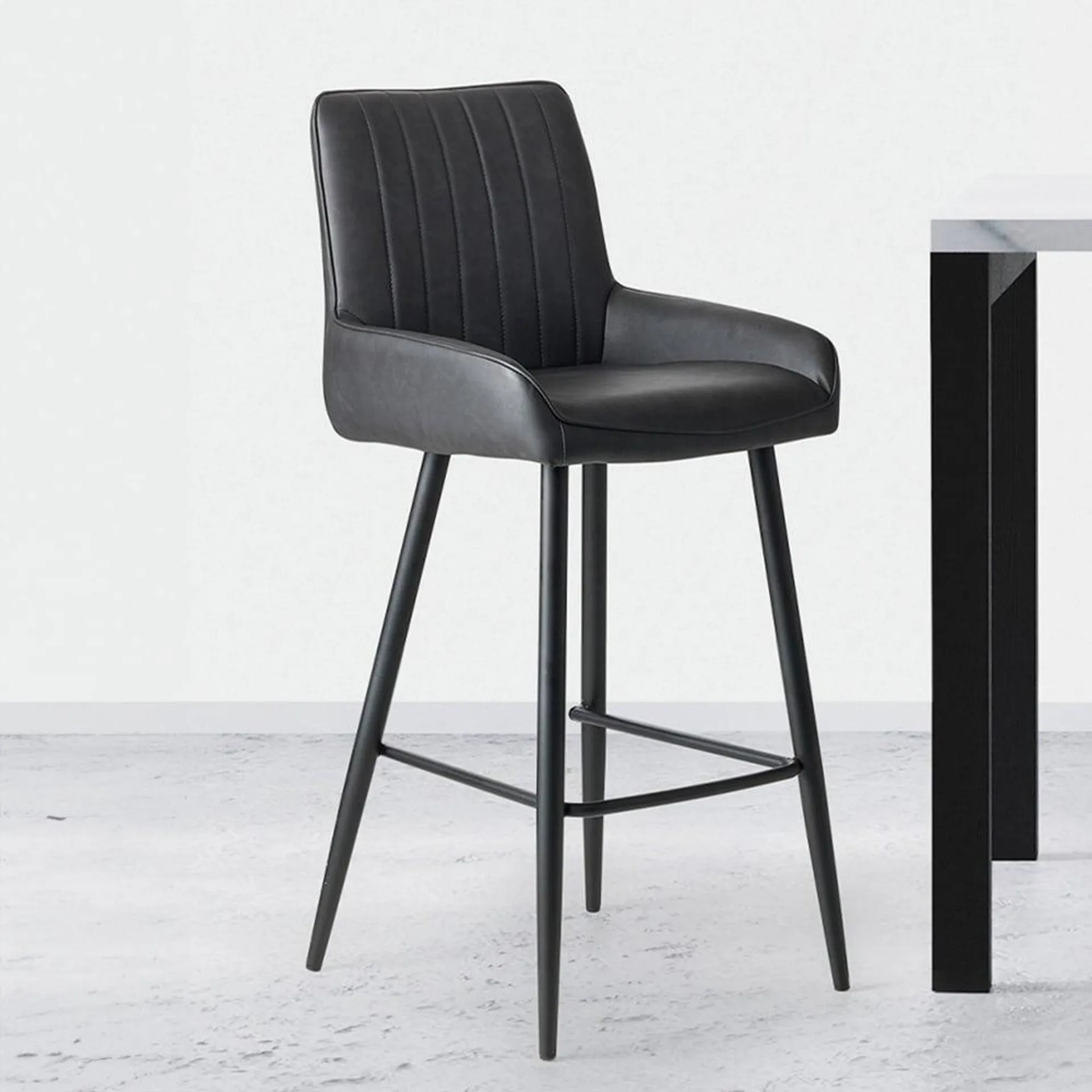 Julian Bowen Soho Black Barstool