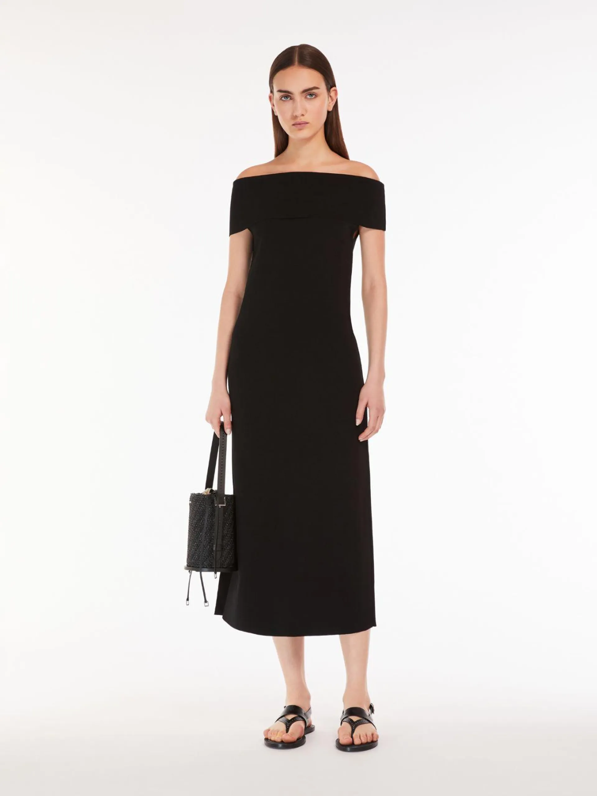 Viscose knit slim-fit dress