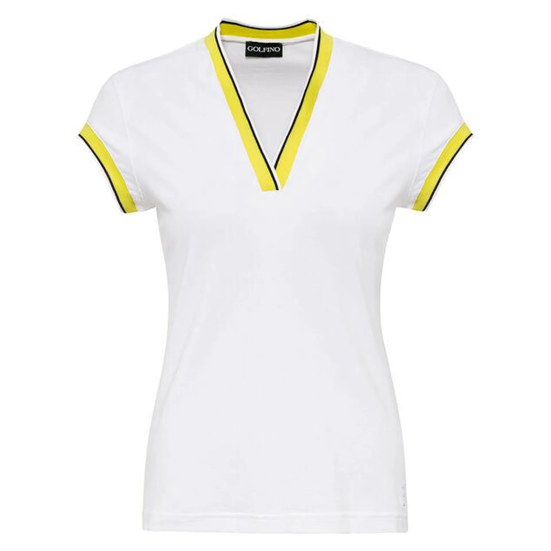 GOLFINO Ladies Atlantic Cruise Cap Sleeve UPF Golf Polo Shirt