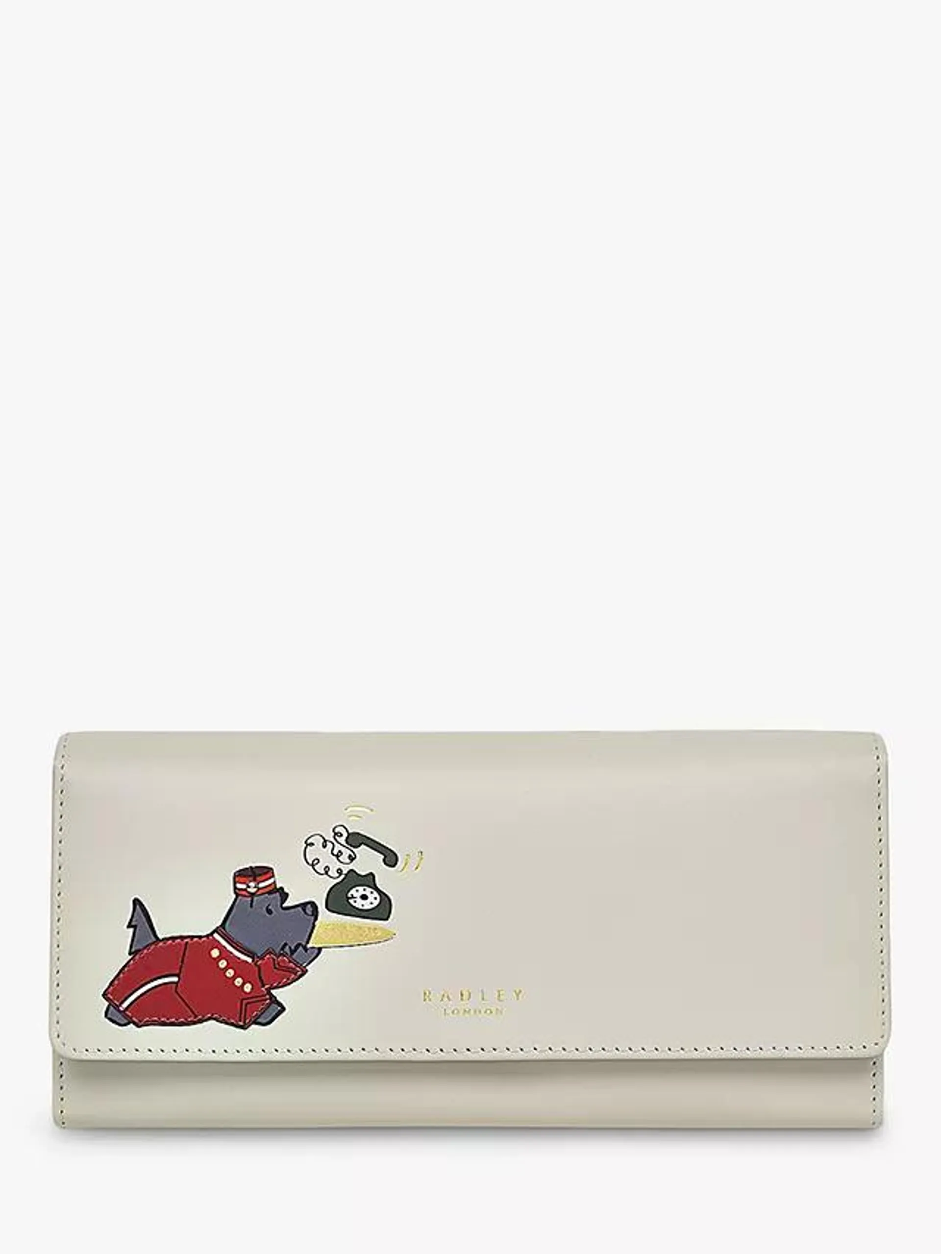 Radley Ring Ring Large Flapover Matinee Leather Purse, Pumice/Multi