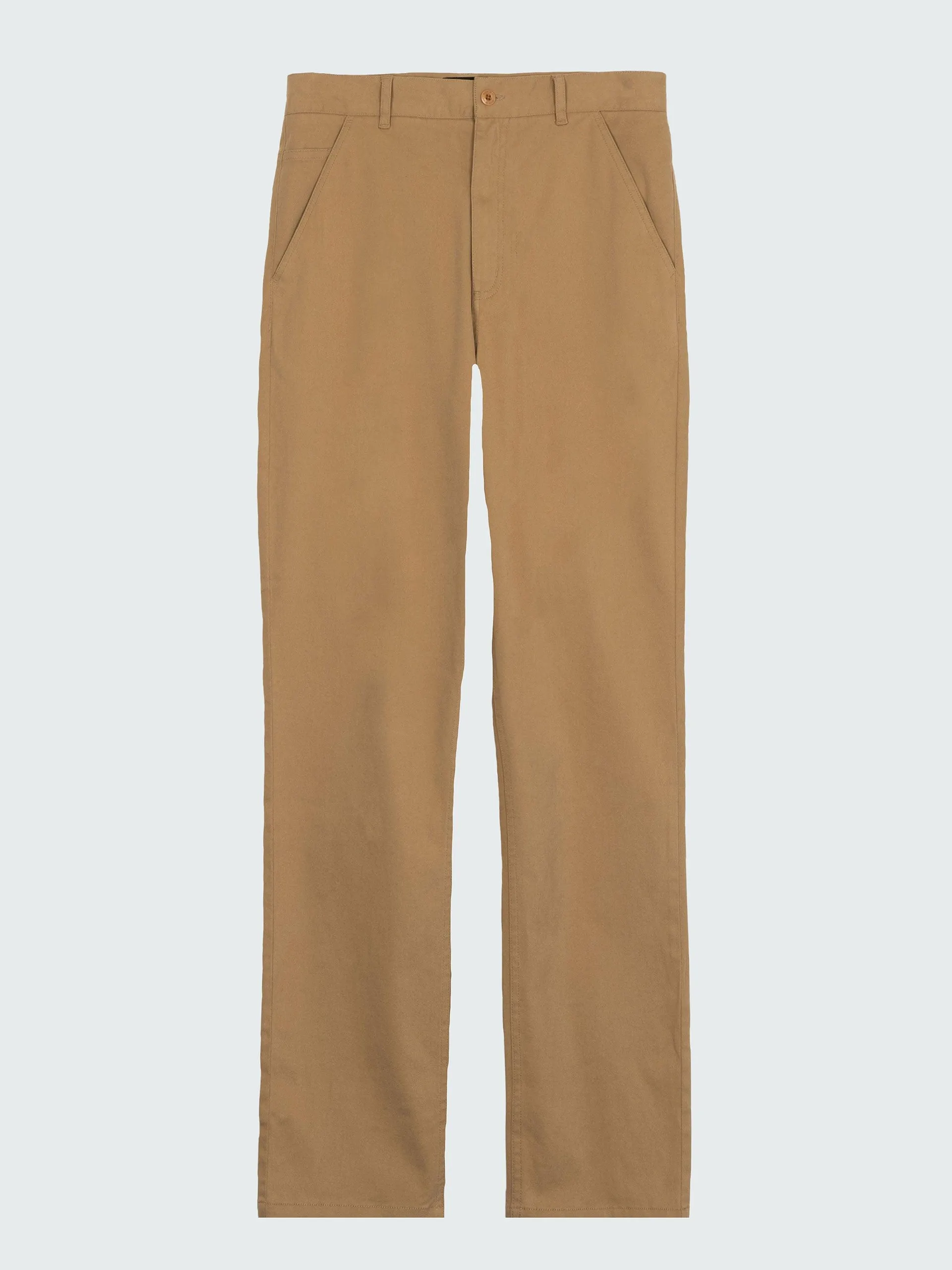 Organic cotton workwear trouser in flint brown