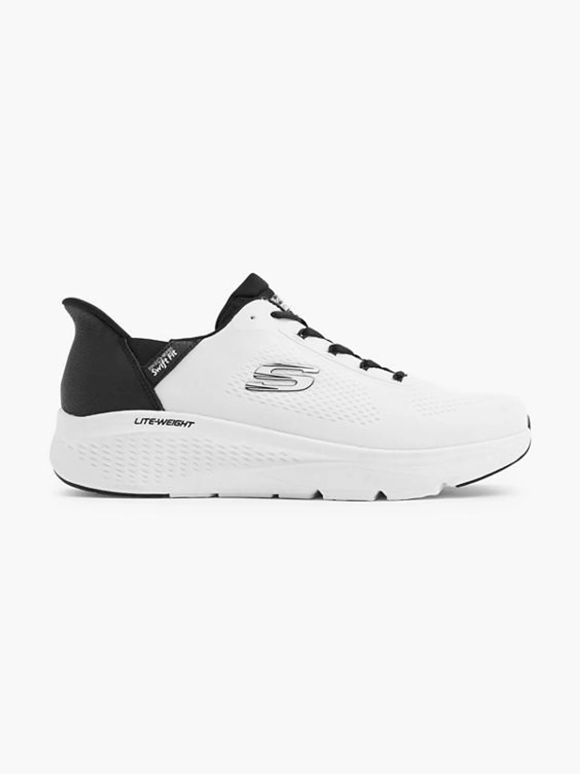 Swift Fit Hands Free Skechers White/Black Lace Up Trainers