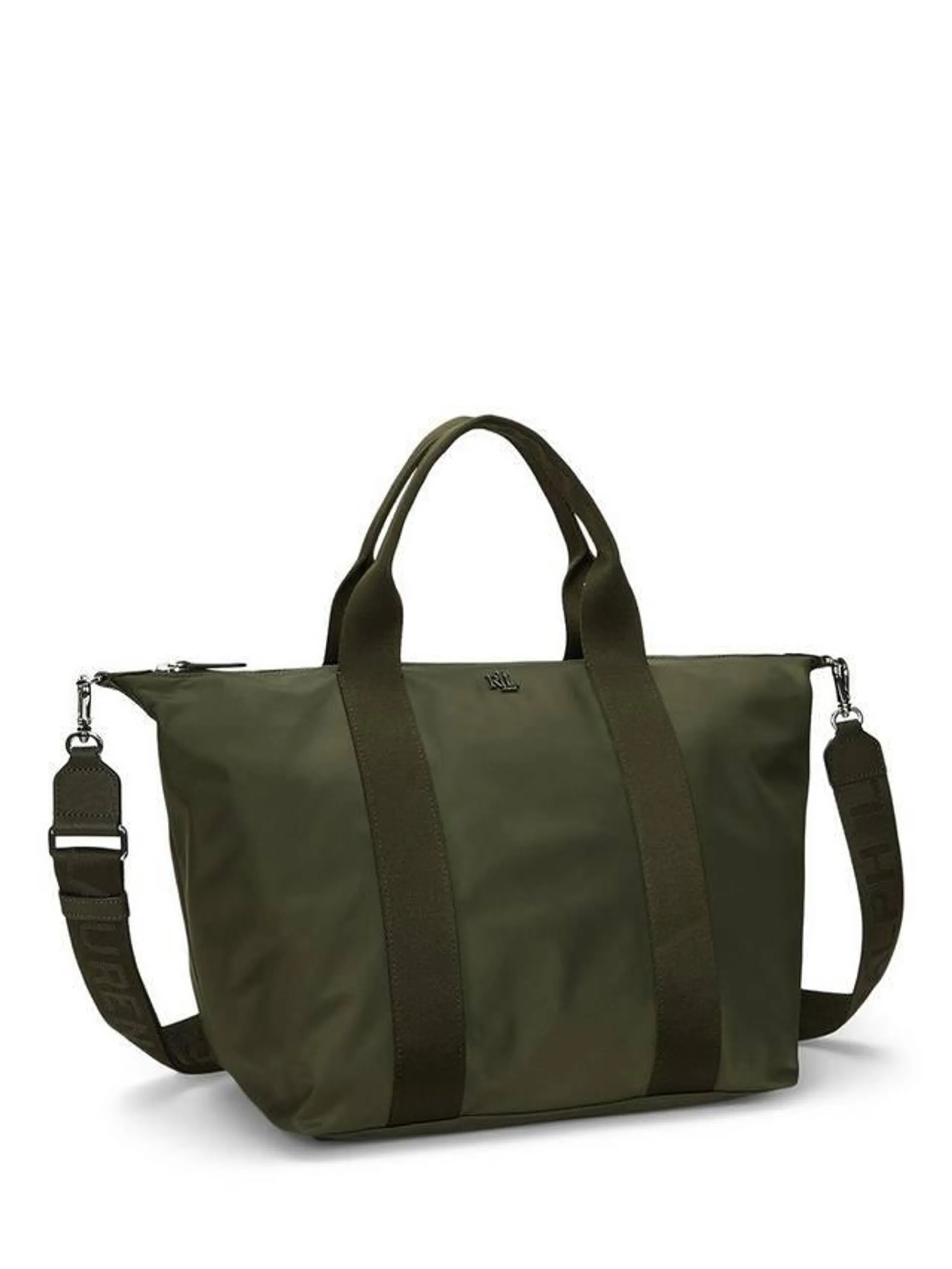 Lauren Ralph Lauren Stevie Nylon Tote Bag, Dark Olive