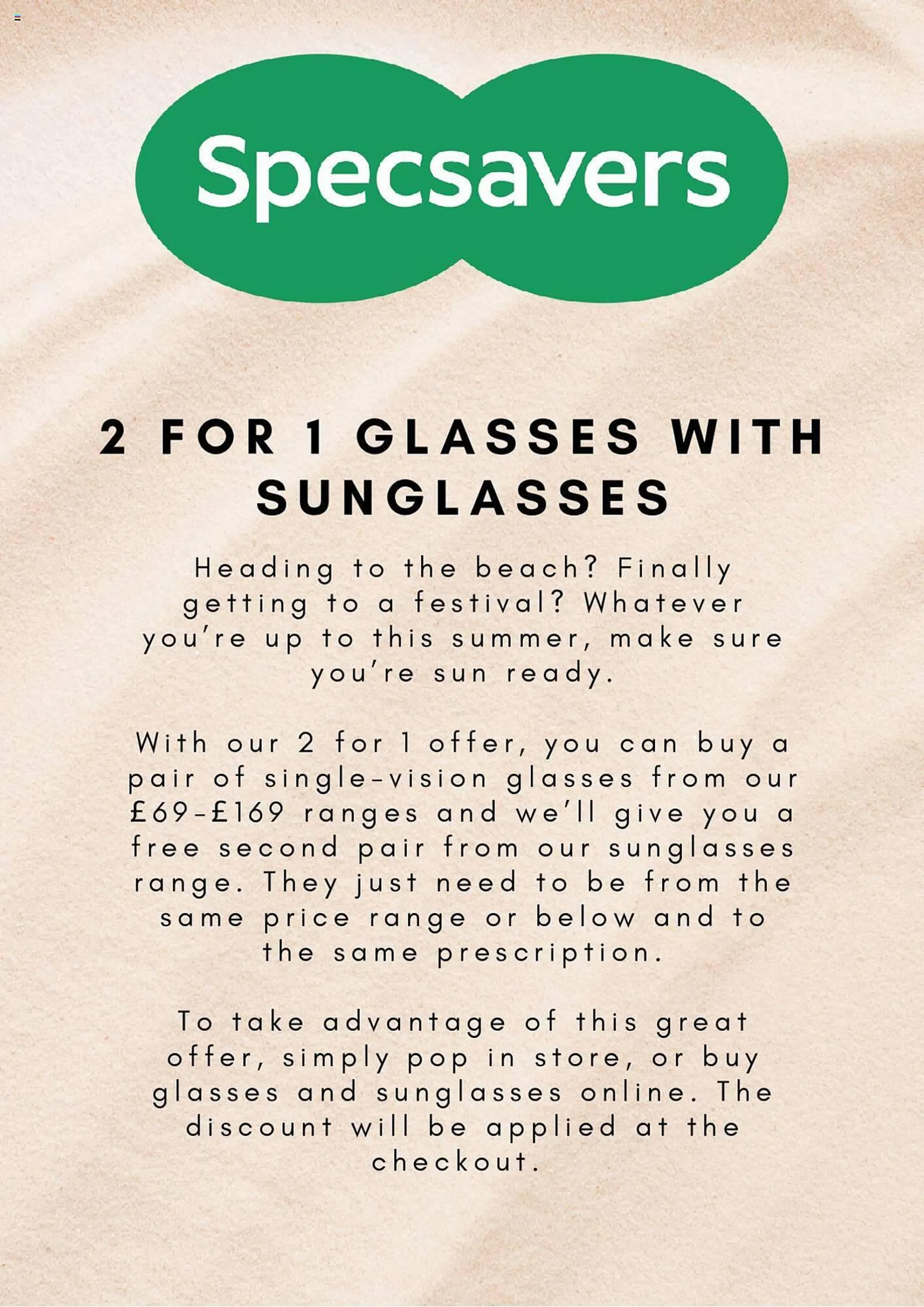 Specsavers leaflet - 2