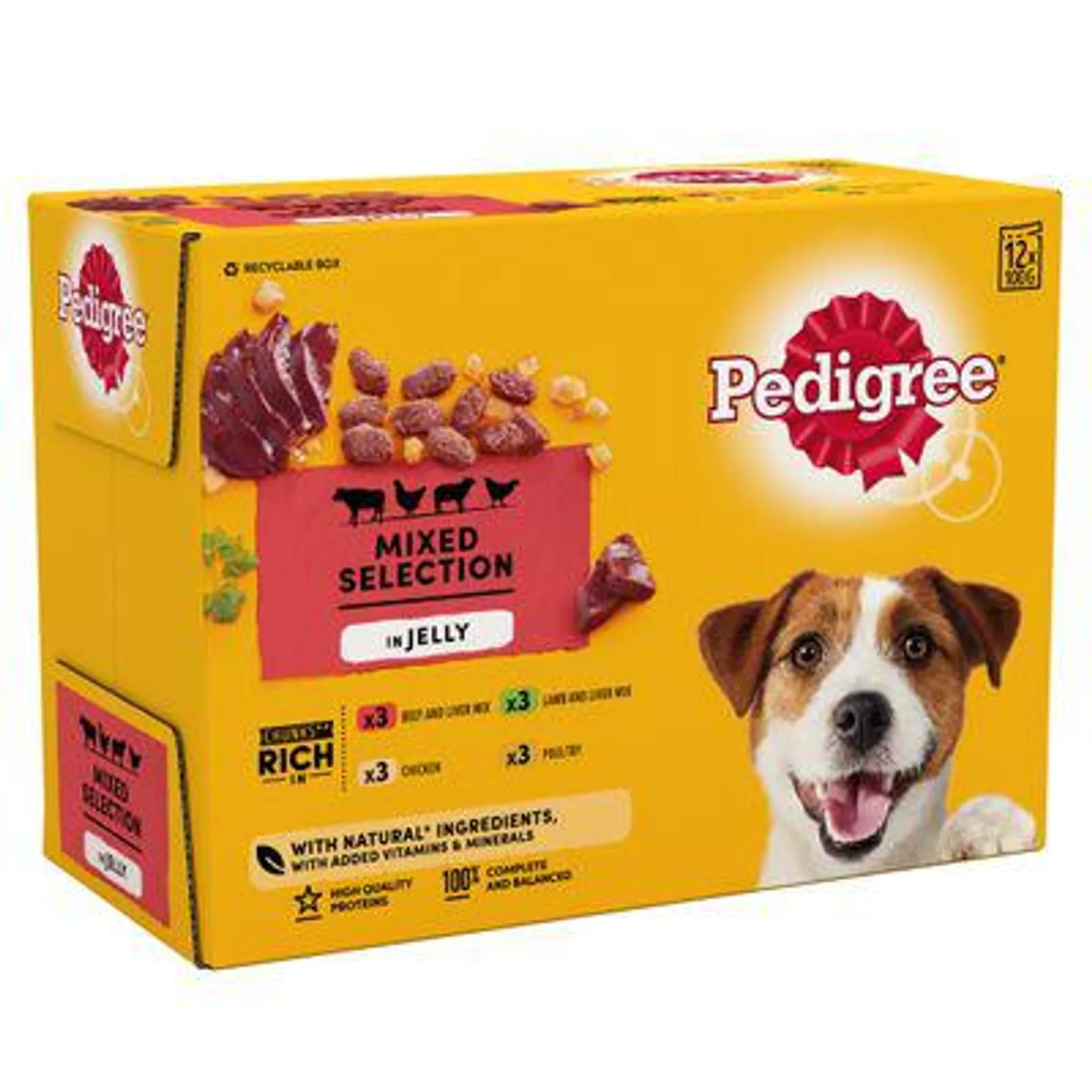 48 x 100g Pedigree Wet Dog Food - 40 + 8 Free! *