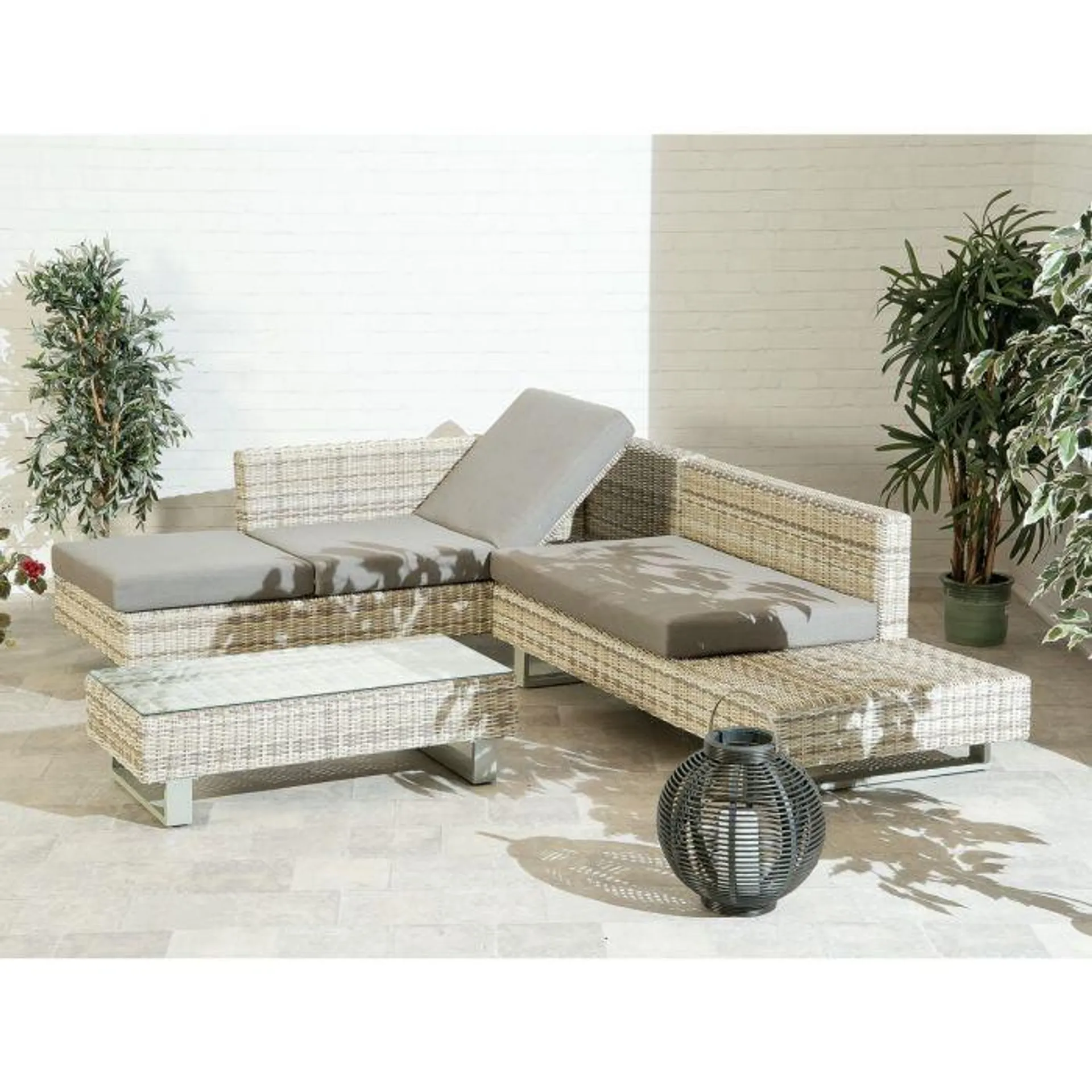 Larnaca Rattan Corner Lounging Set