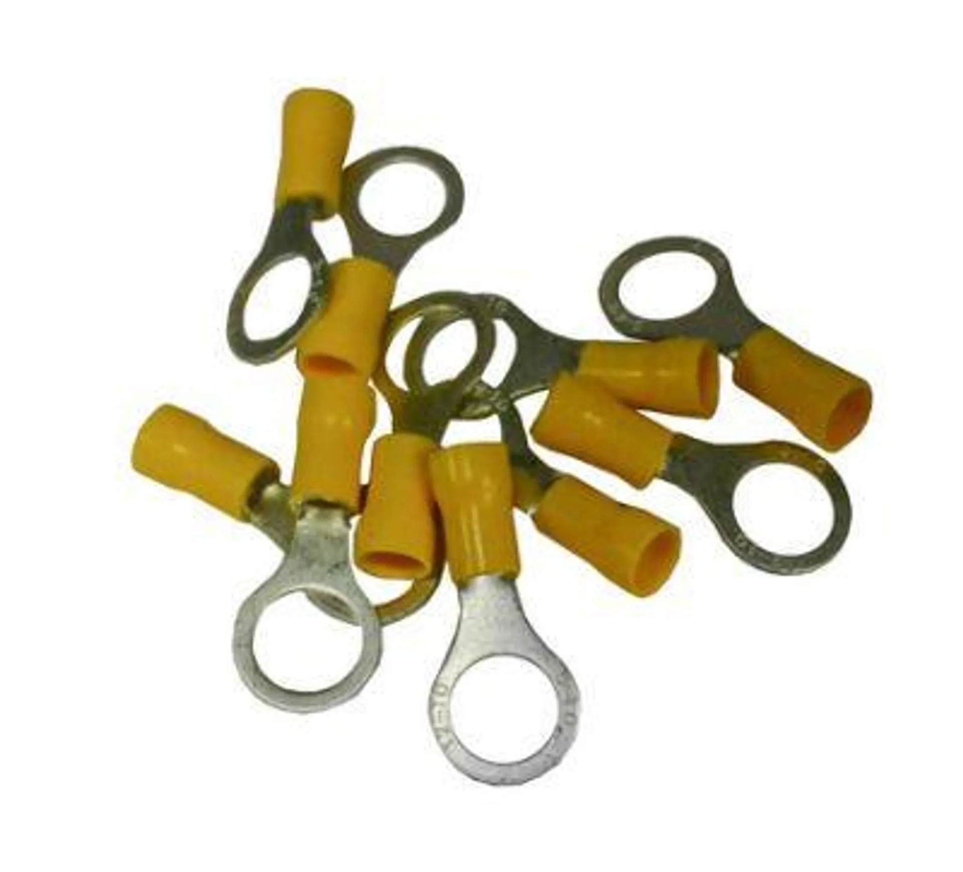 pearl yellow crimp ring terminal