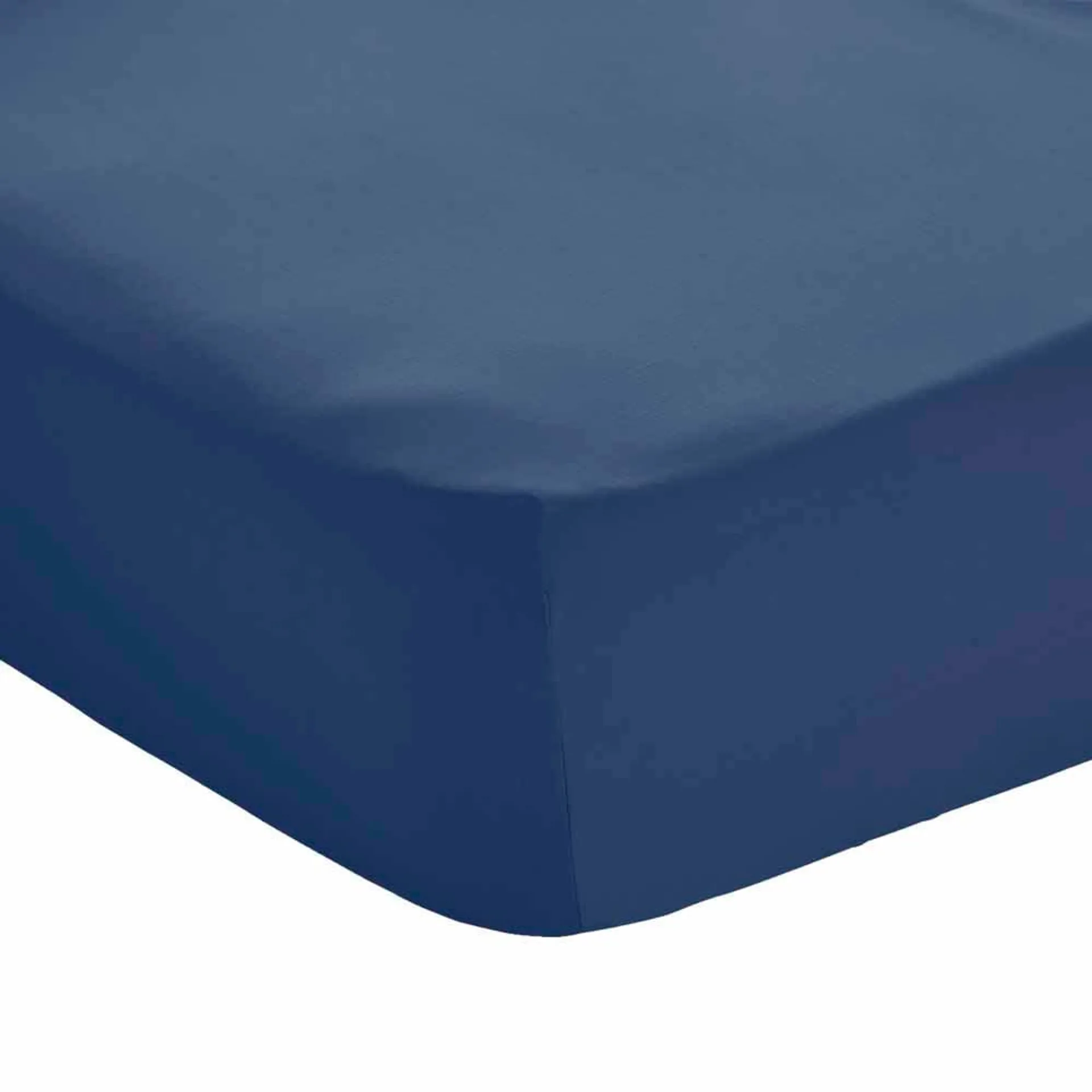 Wilko Easy Care Double Denim Blue Fitted Bed Sheet