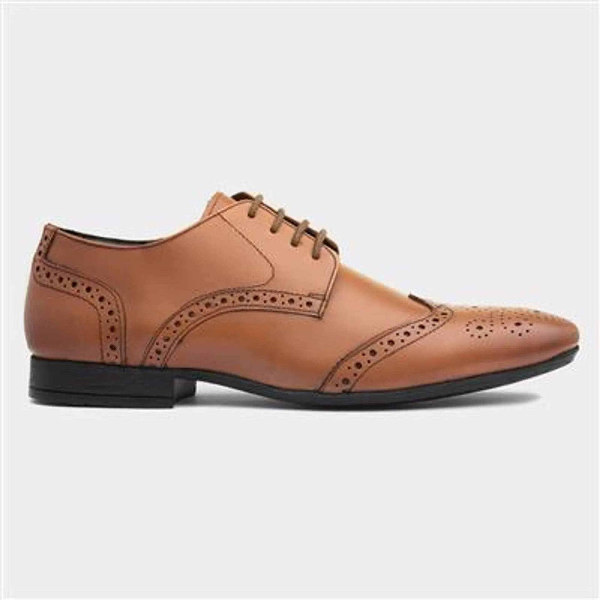 Luke Mens Tan Lace Up Leather Brogue