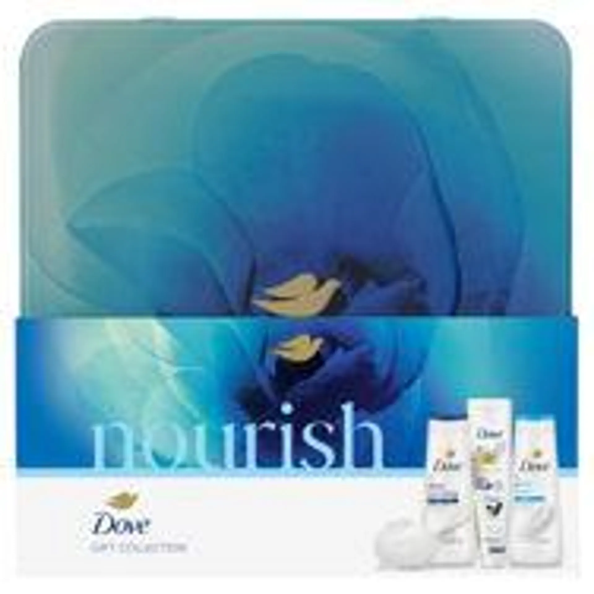 Dove Gift Set for Dry Skin Nourish Gift Tin Collection 5 piece