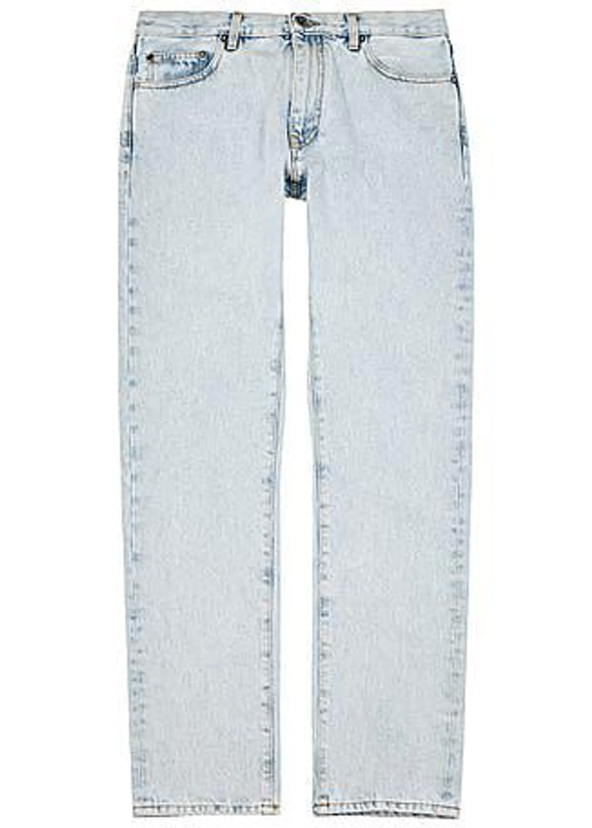 Diag blue bleached slim-leg jeans