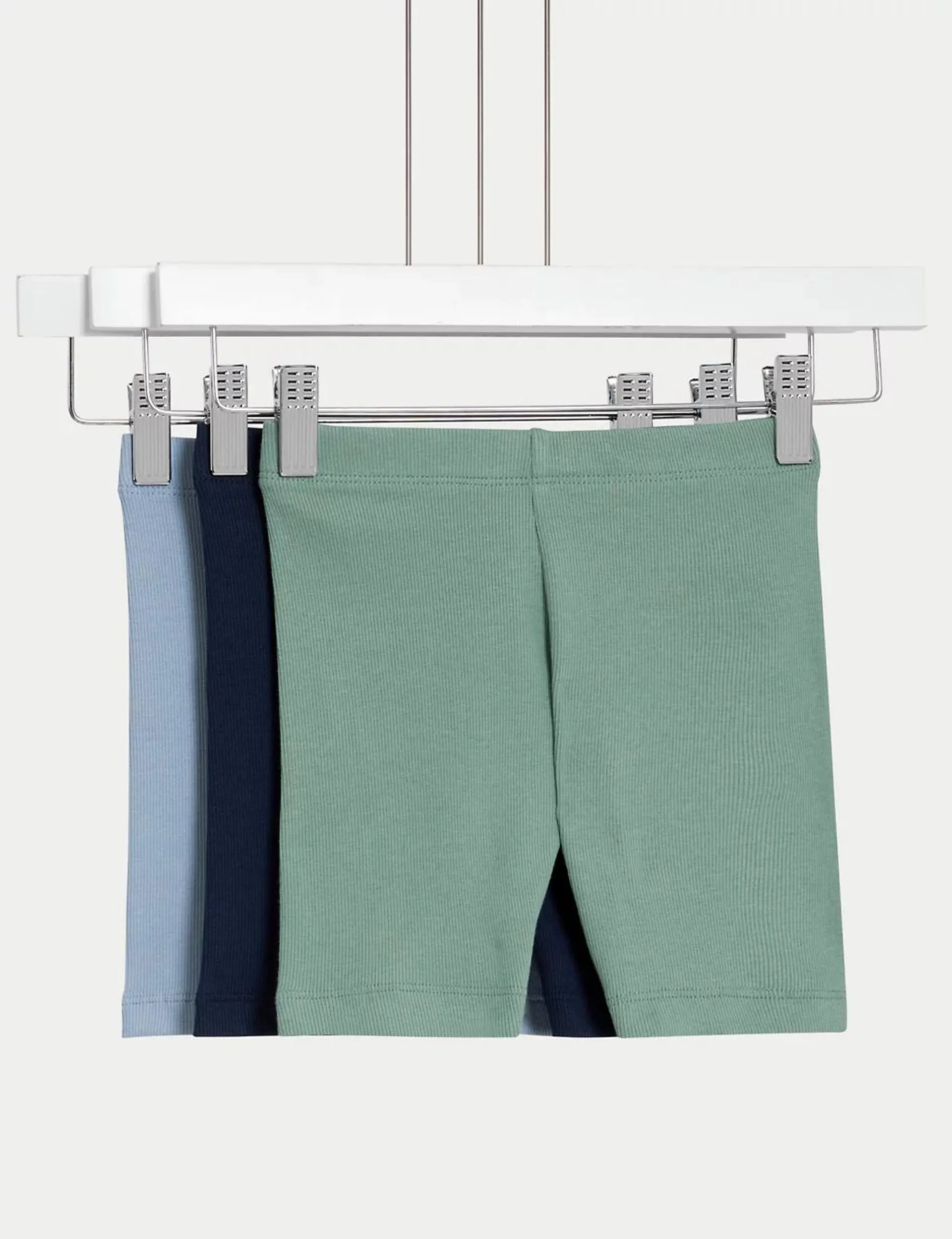 3pk Cotton Rich Cycling Shorts (2-8 Yrs)