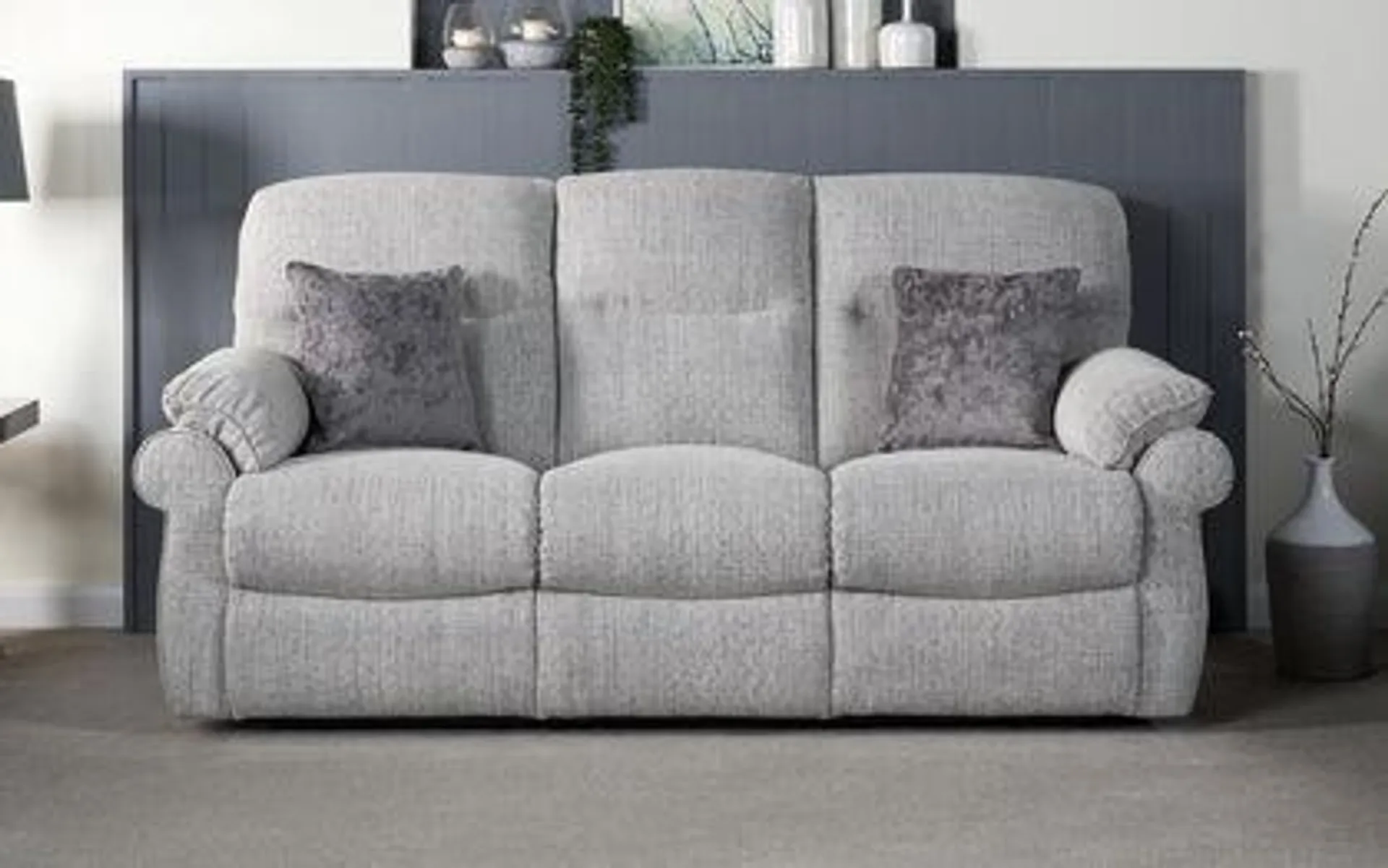 Kelbrook Fabric 3 Seater Static Sofa