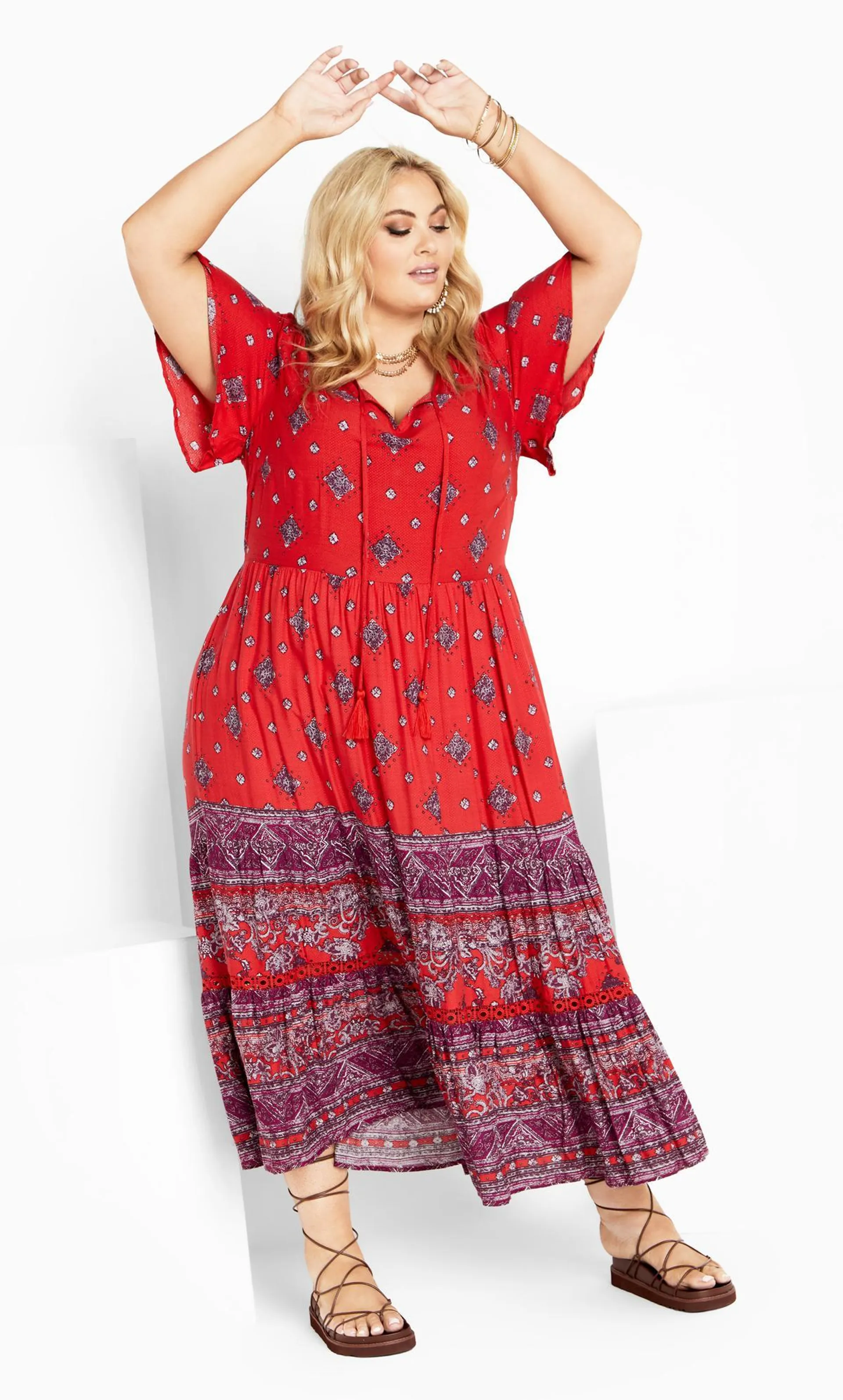 Evans Red Zariah Maxi Dress