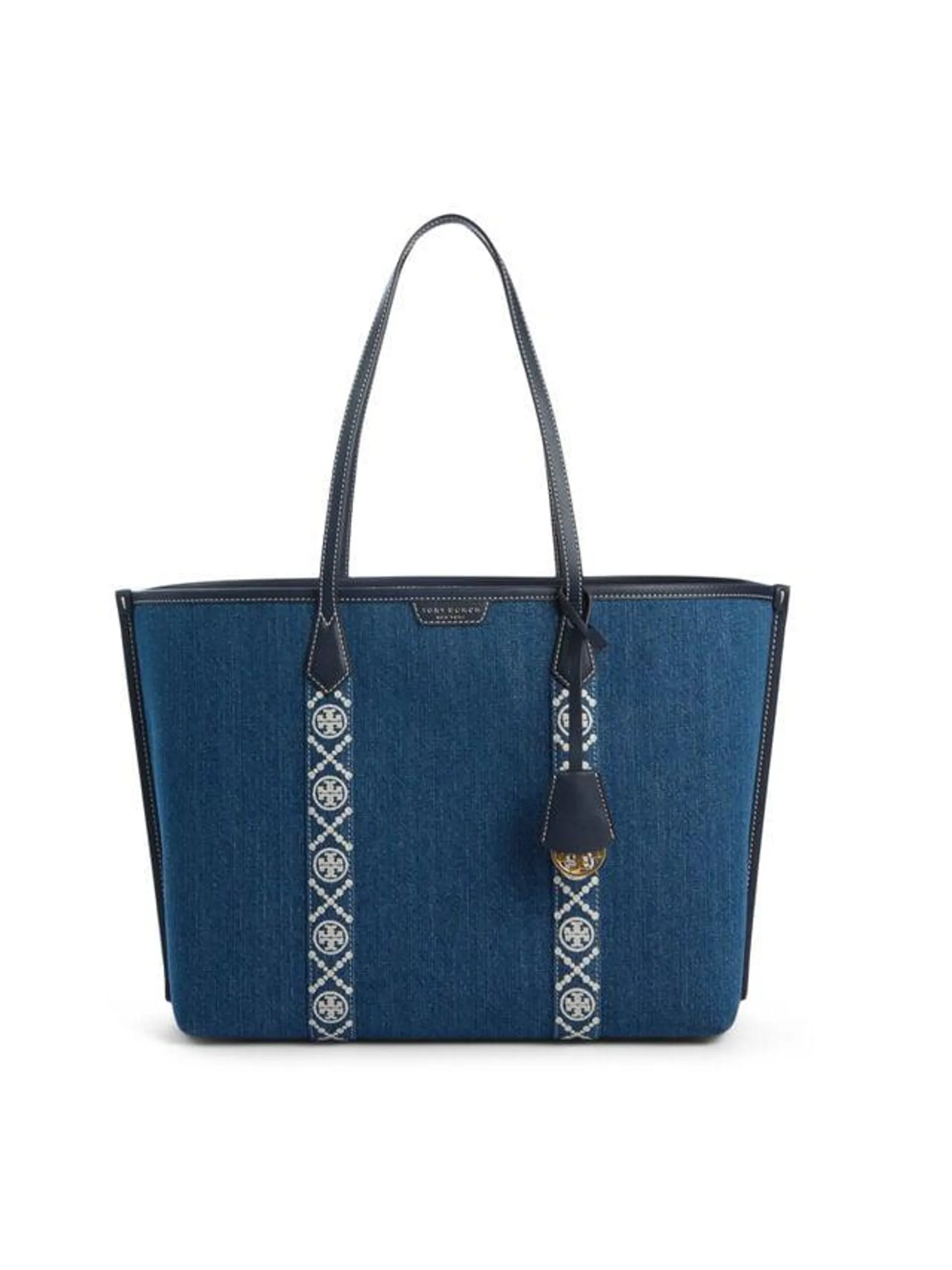 Perry Denim Triple Compartment Tote Bag