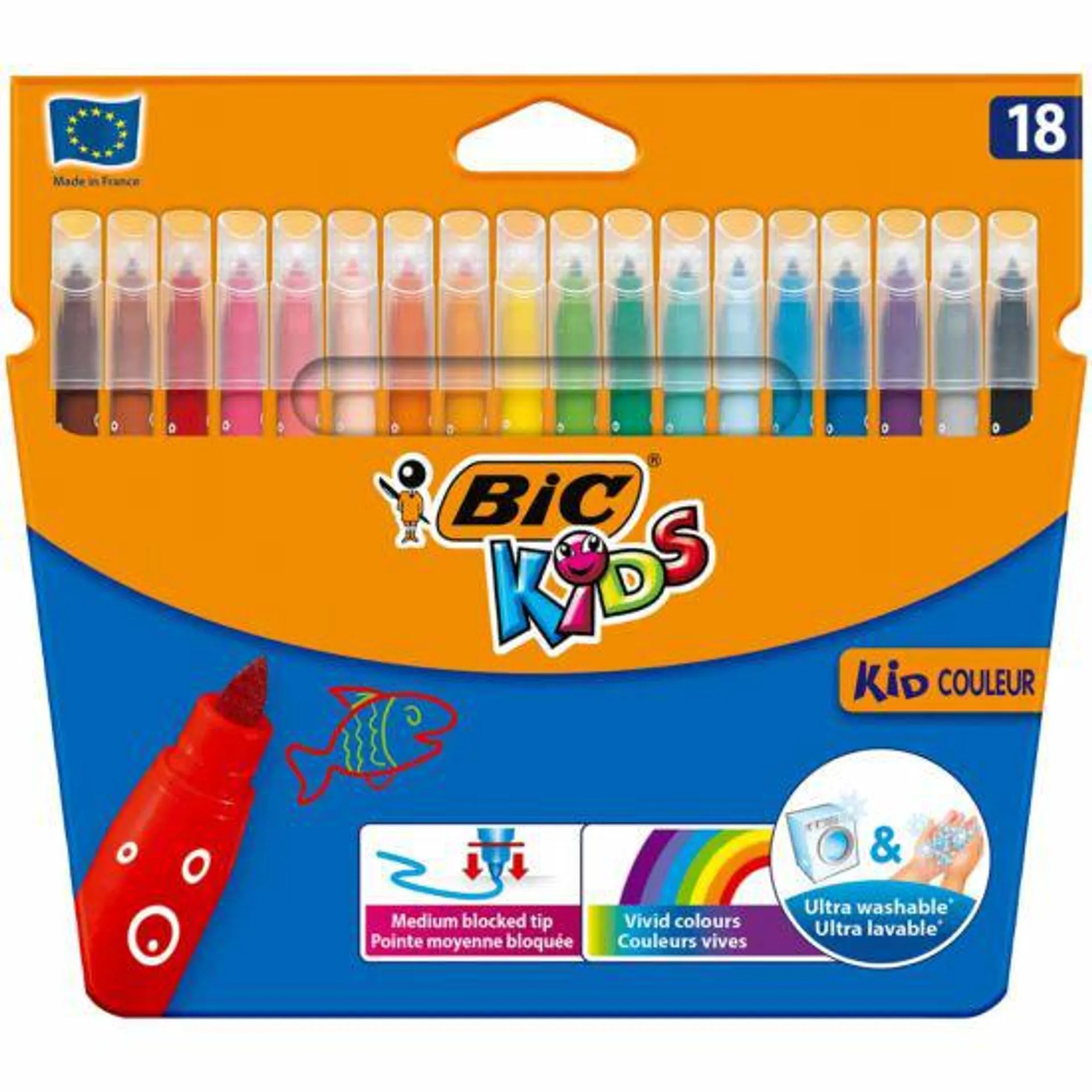 BIC Kids Felt Pens Pack of 18