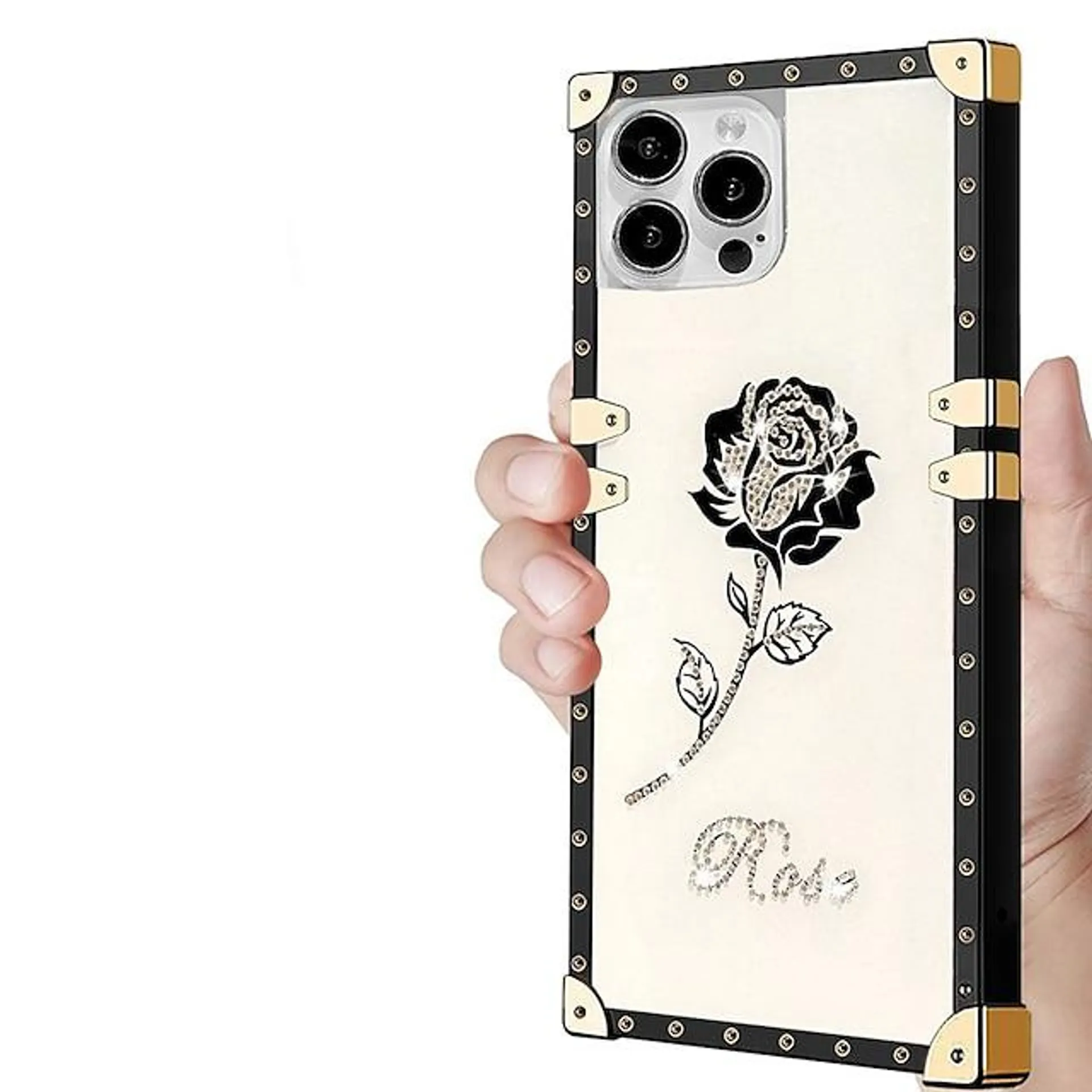 Phone Case For Samsung Galaxy Back Cover S23 S22 S21 S20 Plus Ultra A32 Note 20 10 Bumper Frame Rhinestone Shockproof Flower Crystal Diamond TPU PC