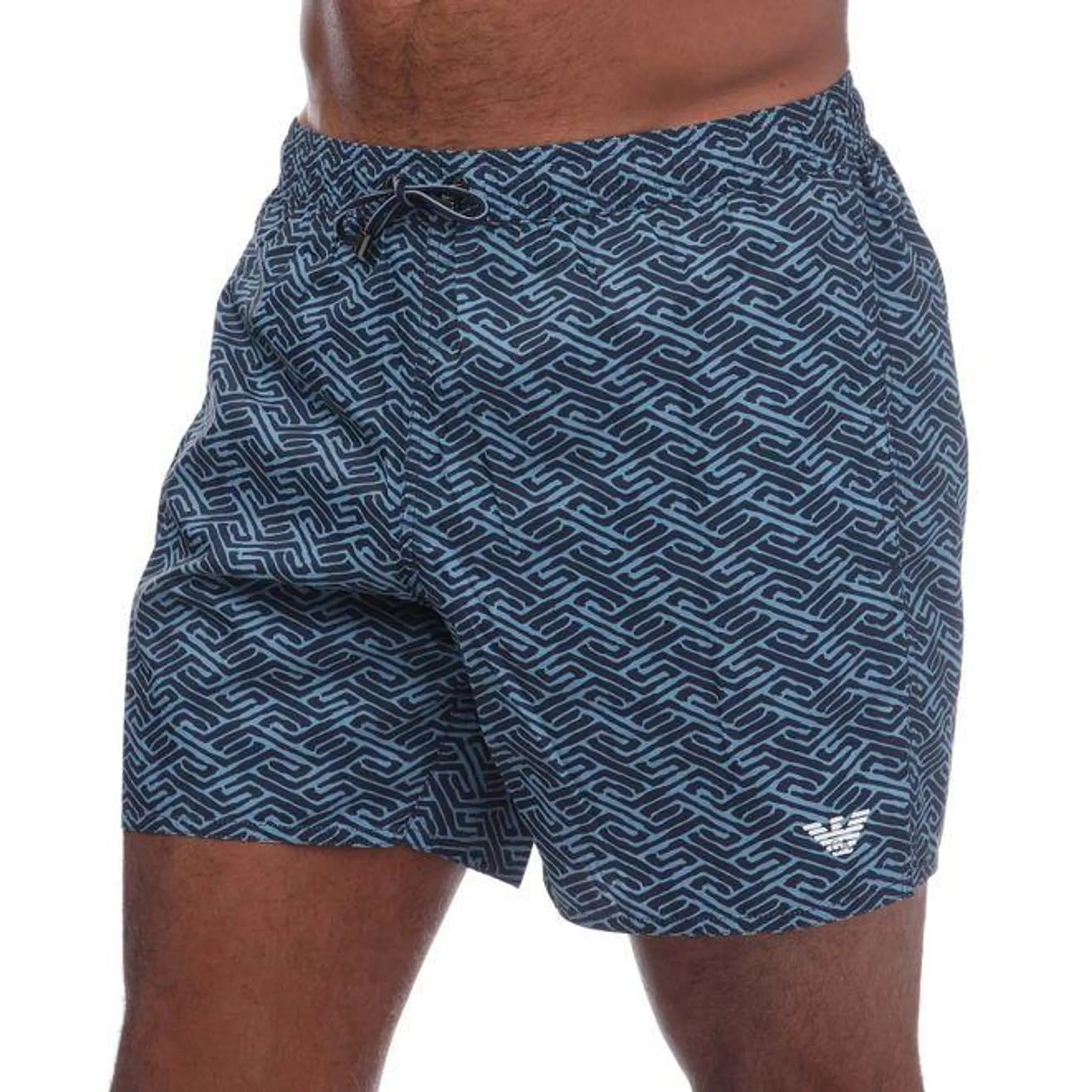 Armani Woven Swim Boxers in Blue