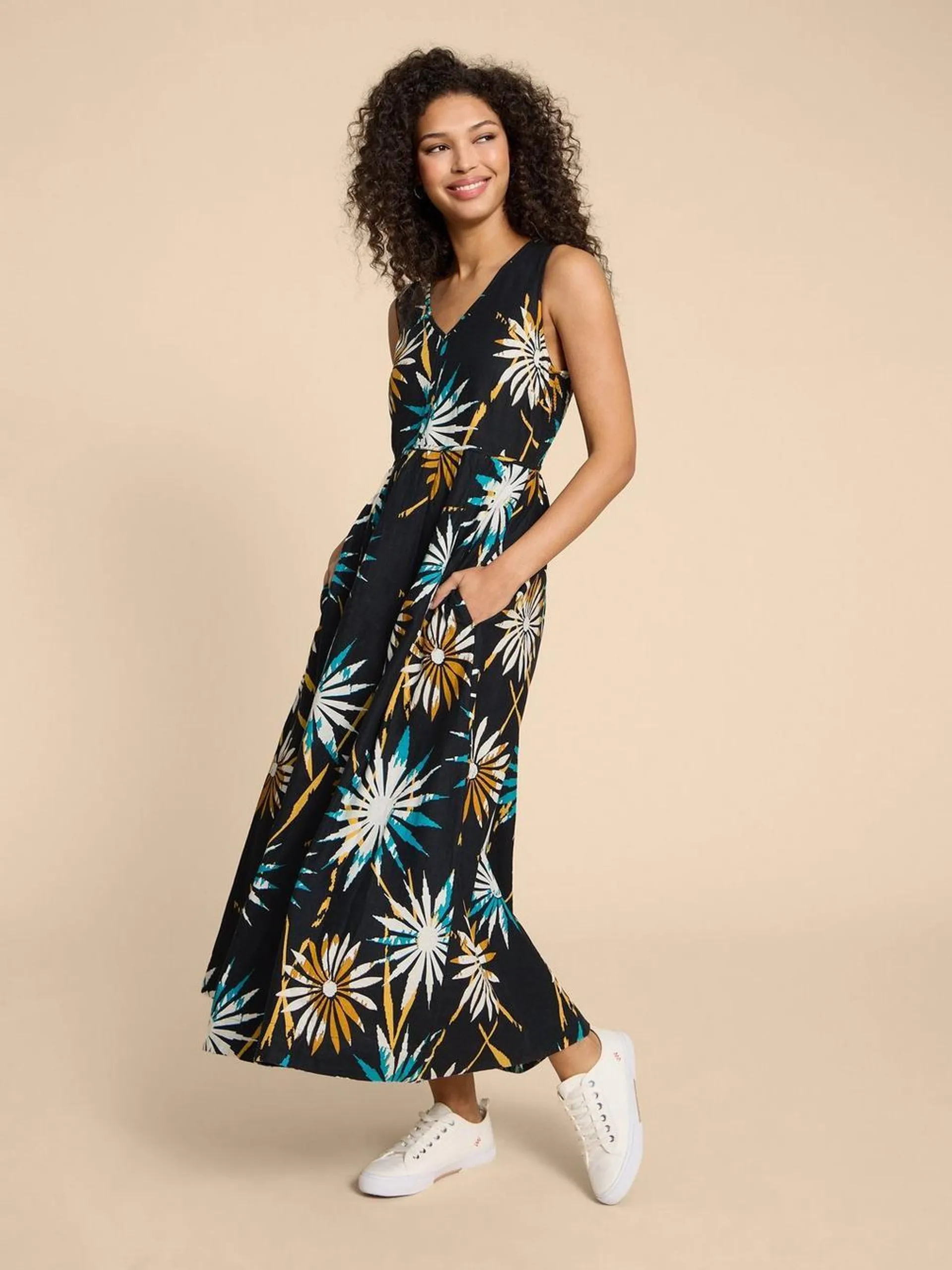 Gigi Linen Blend Maxi Dress