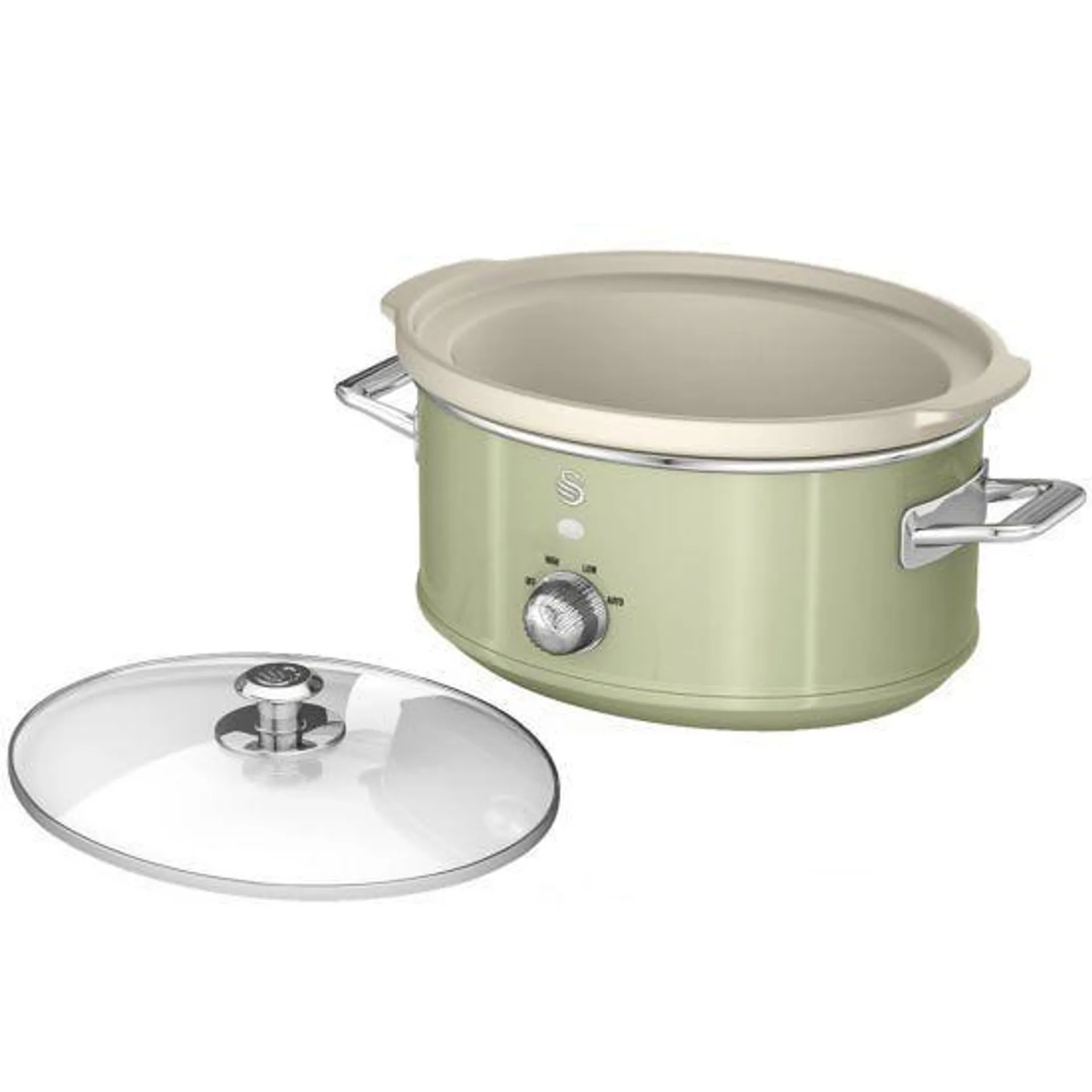 Swan SF17021GN 3.5L Retro Slow Cooker - Green