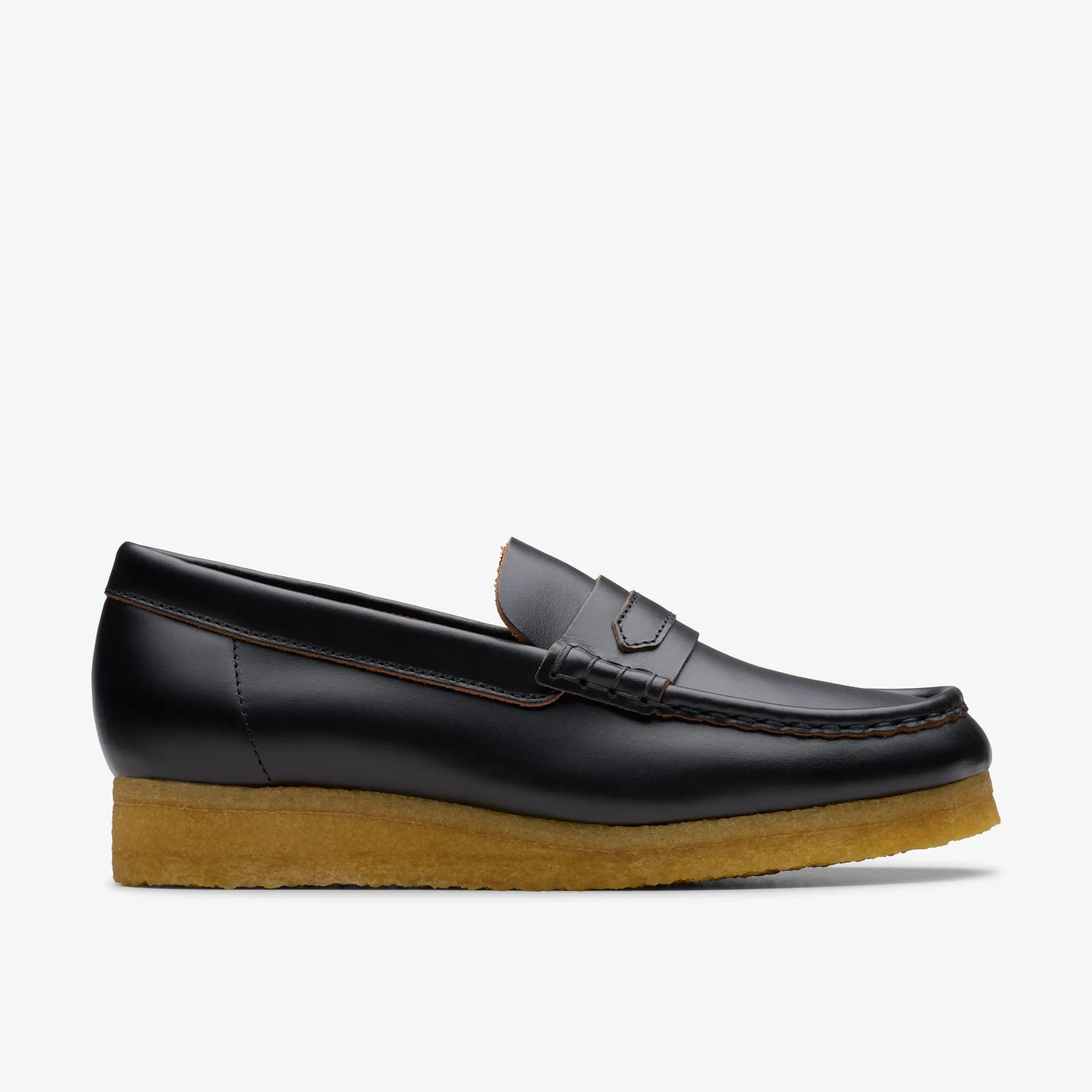 Wallabee Loafer Black Smooth Leather