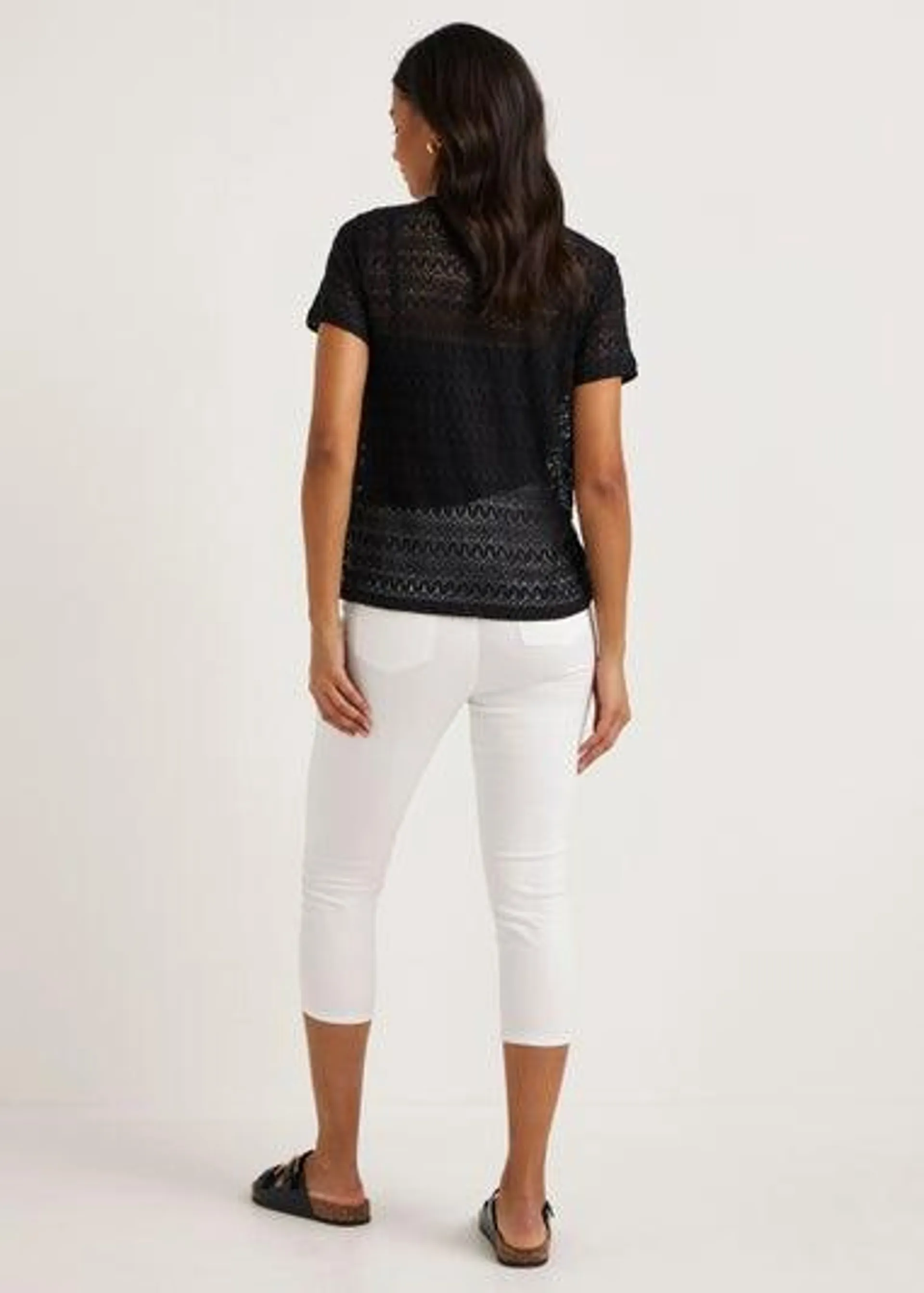 Rosie White Cropped Pull On Jeggings