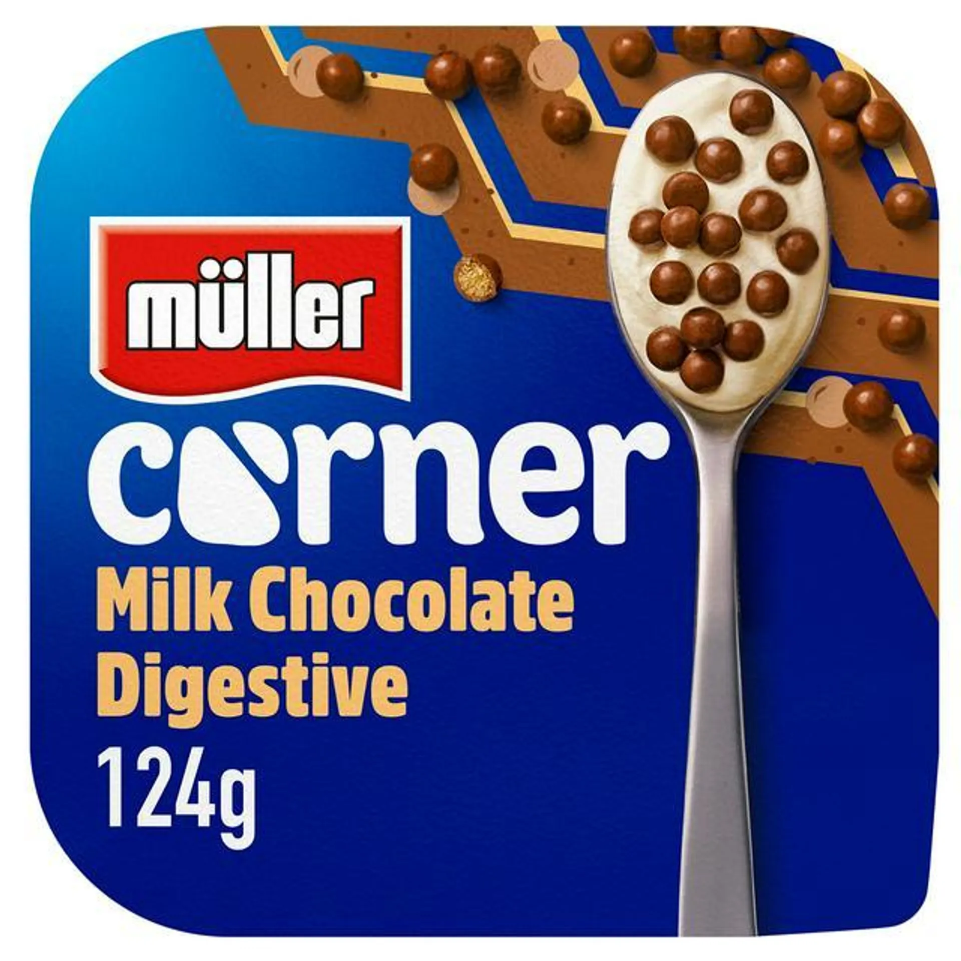 Muller Corner Vanilla Yogurt With Chocolate Digestive Biscuits 124g