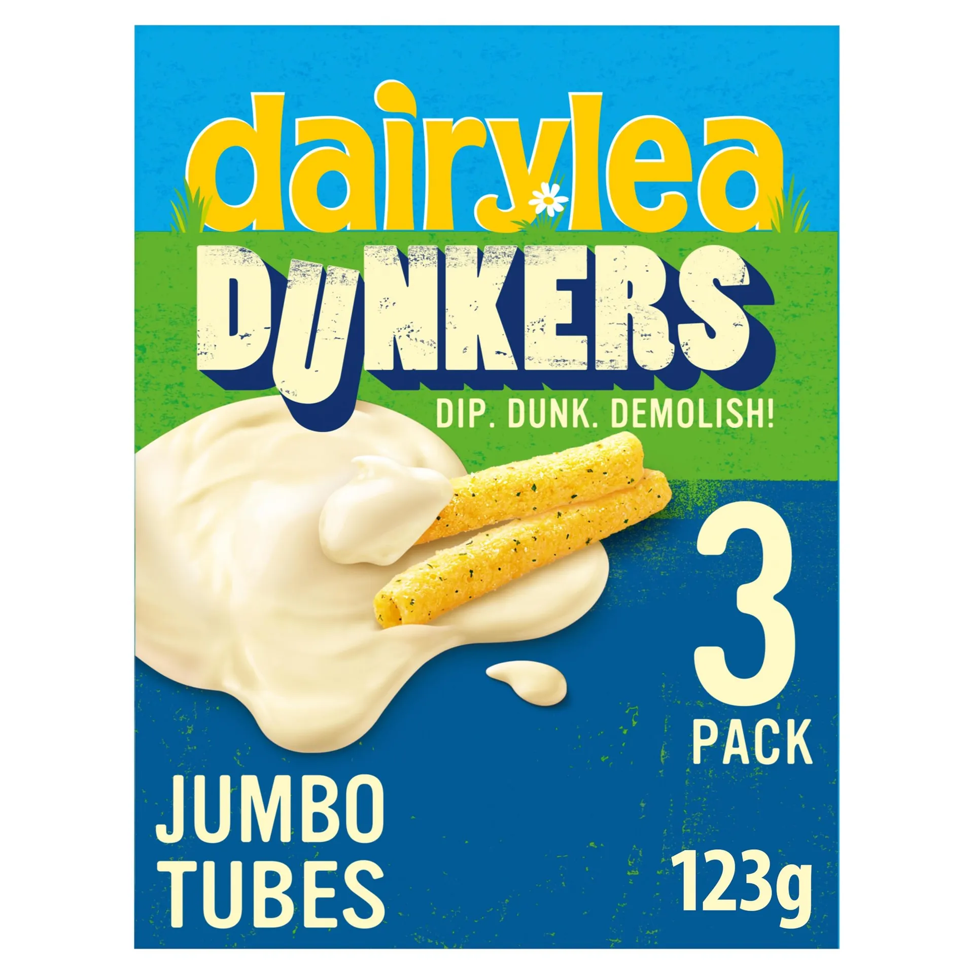 Dairylea Dunkers Jumbo Tubes Cheese Snacks 3 x 41g (123g)