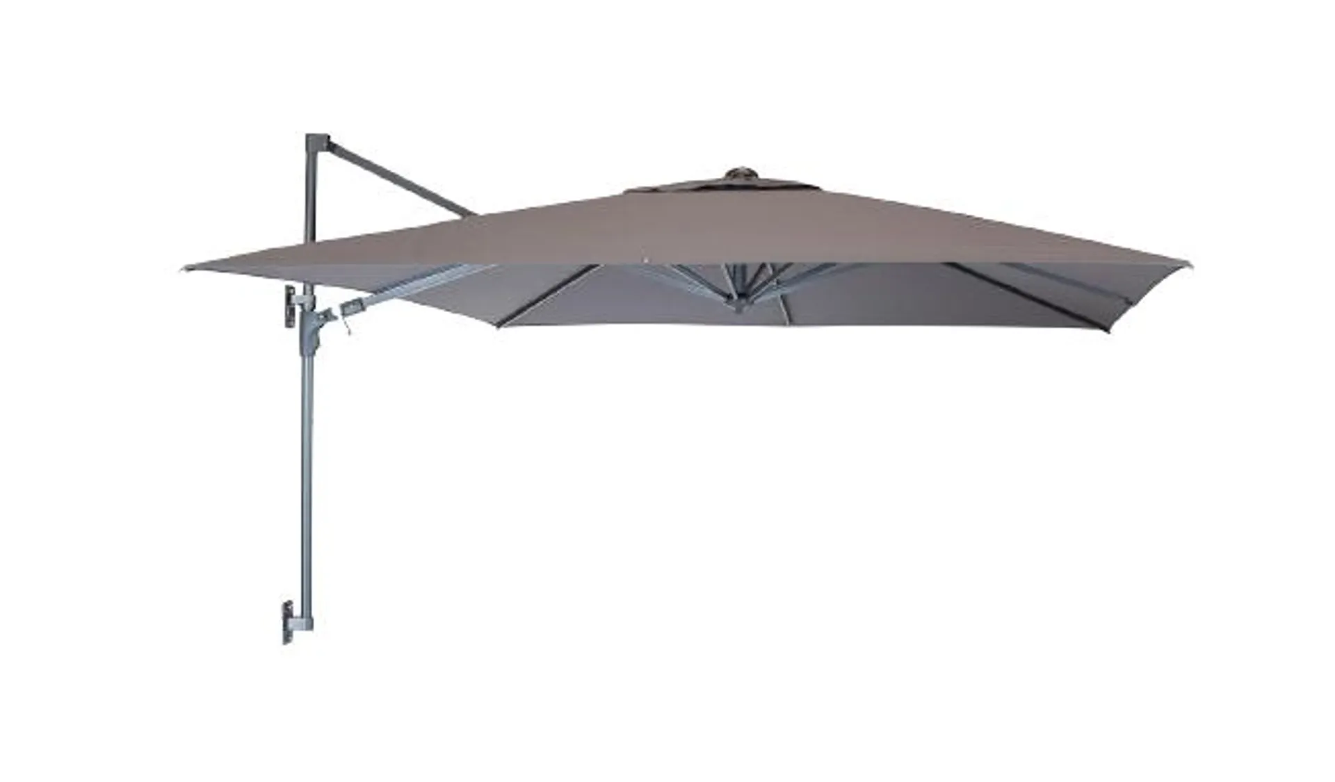 Kettler Wall Mounted Parasol 2.5M Square - Grey Taupe