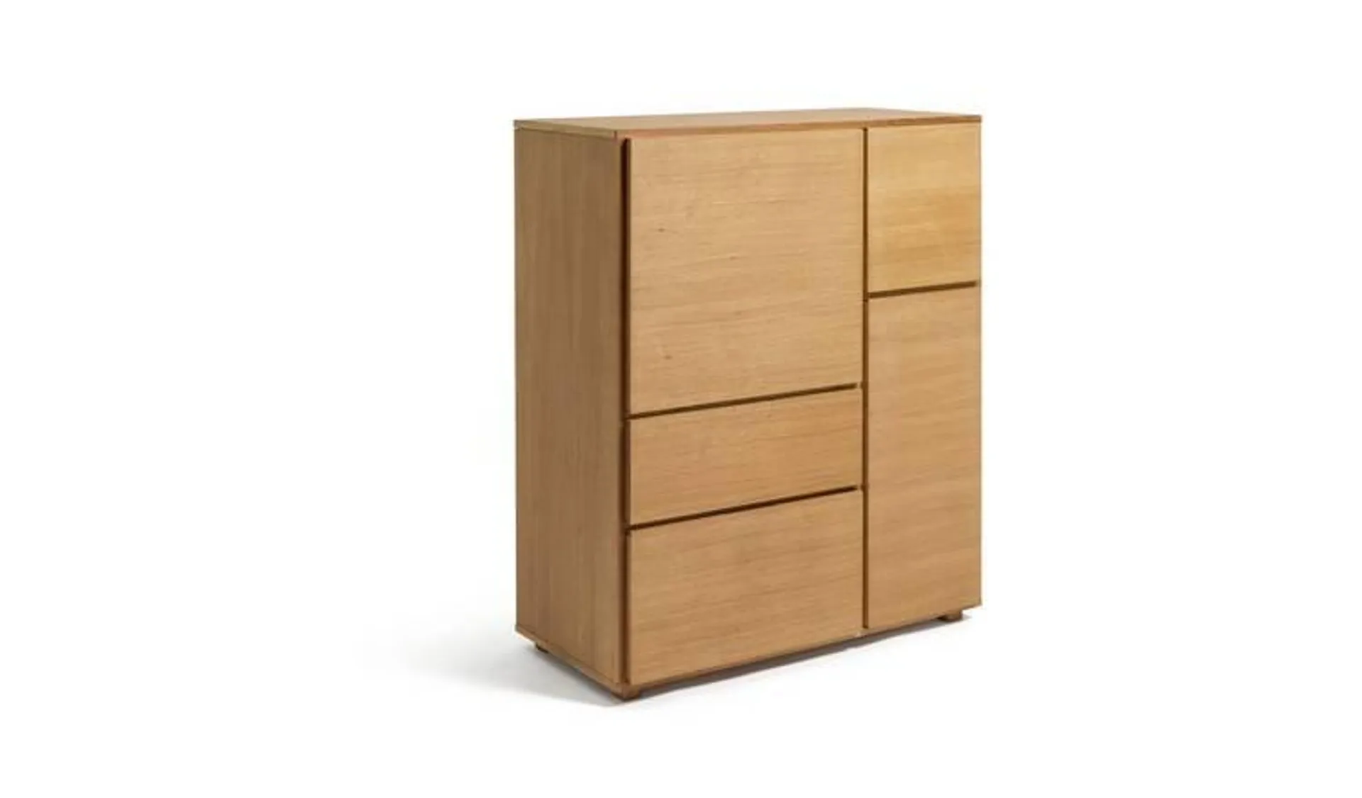 Habitat Block 4 Door Storage Cabinet - Oak