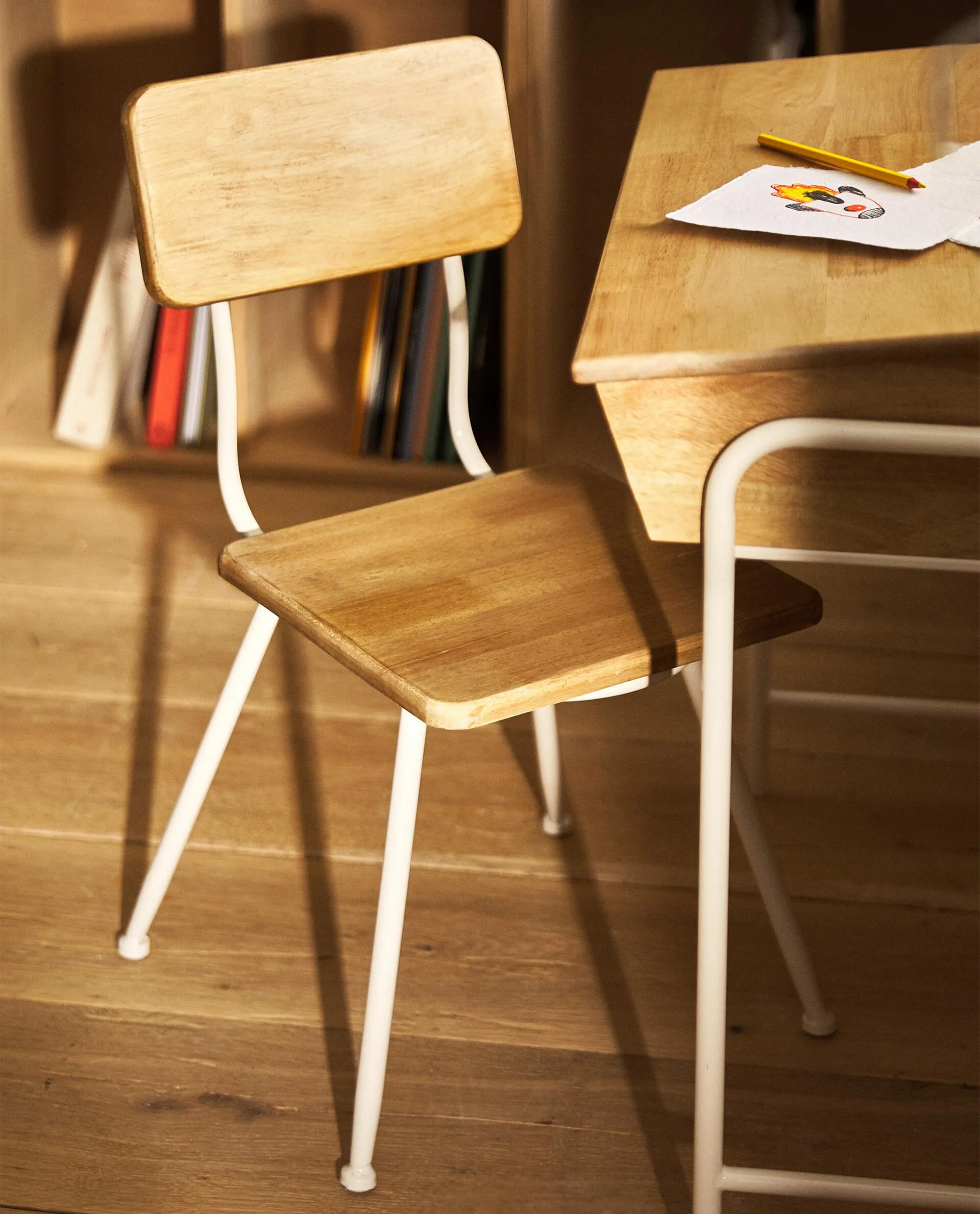 WOODEN DESK CHAIR