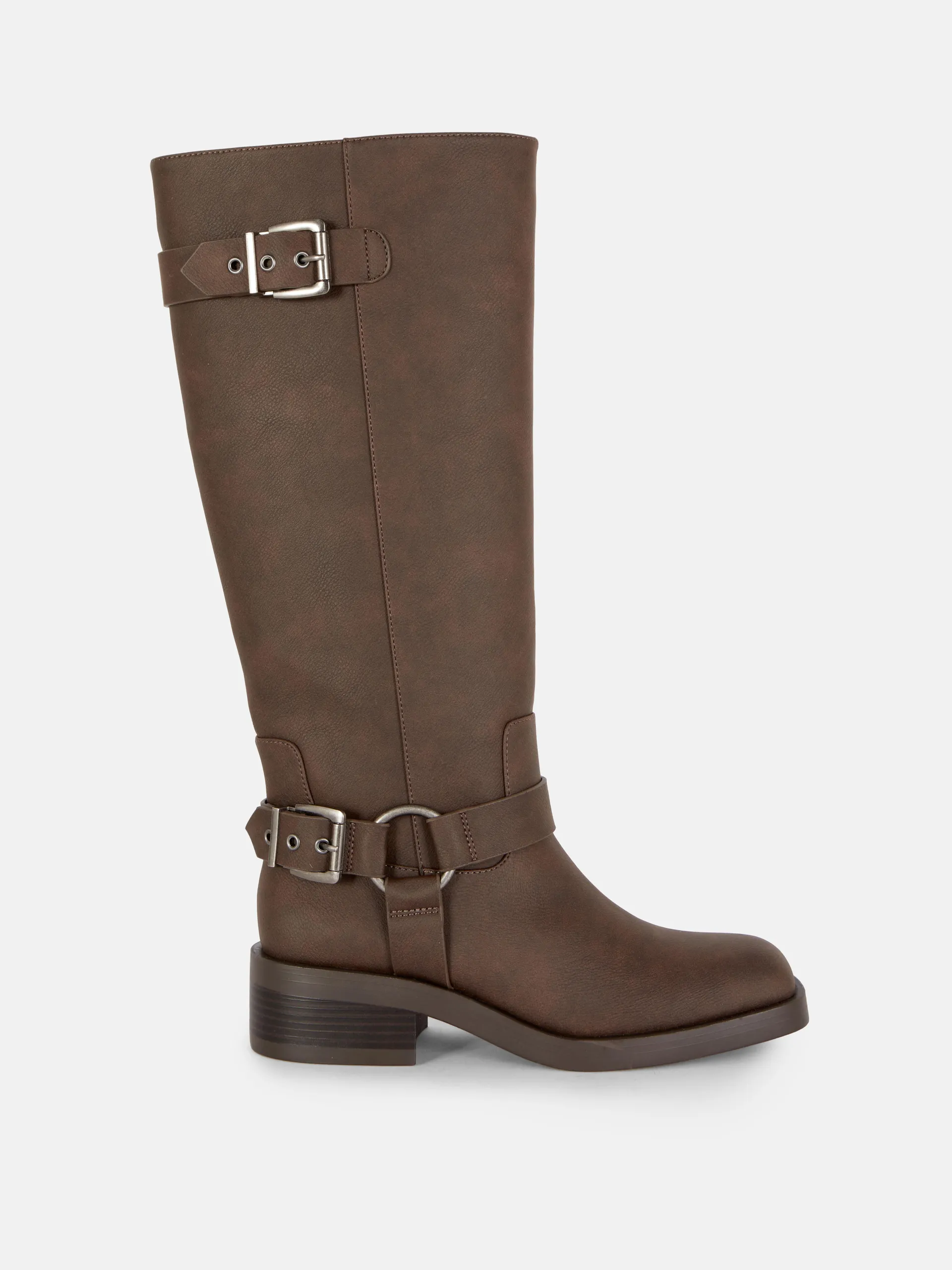 Square Toe Biker Boots