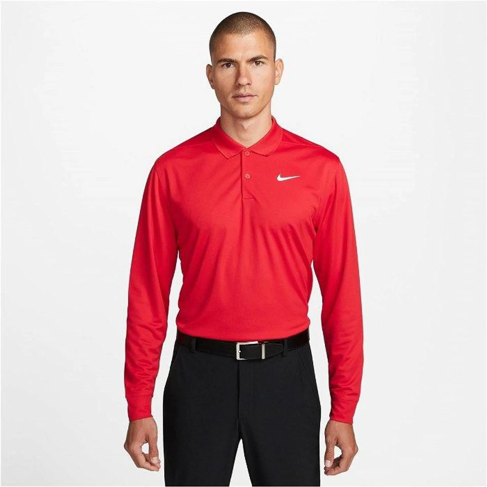 Nike Dri FIT Victory Mens Long Sleeve Golf Polo