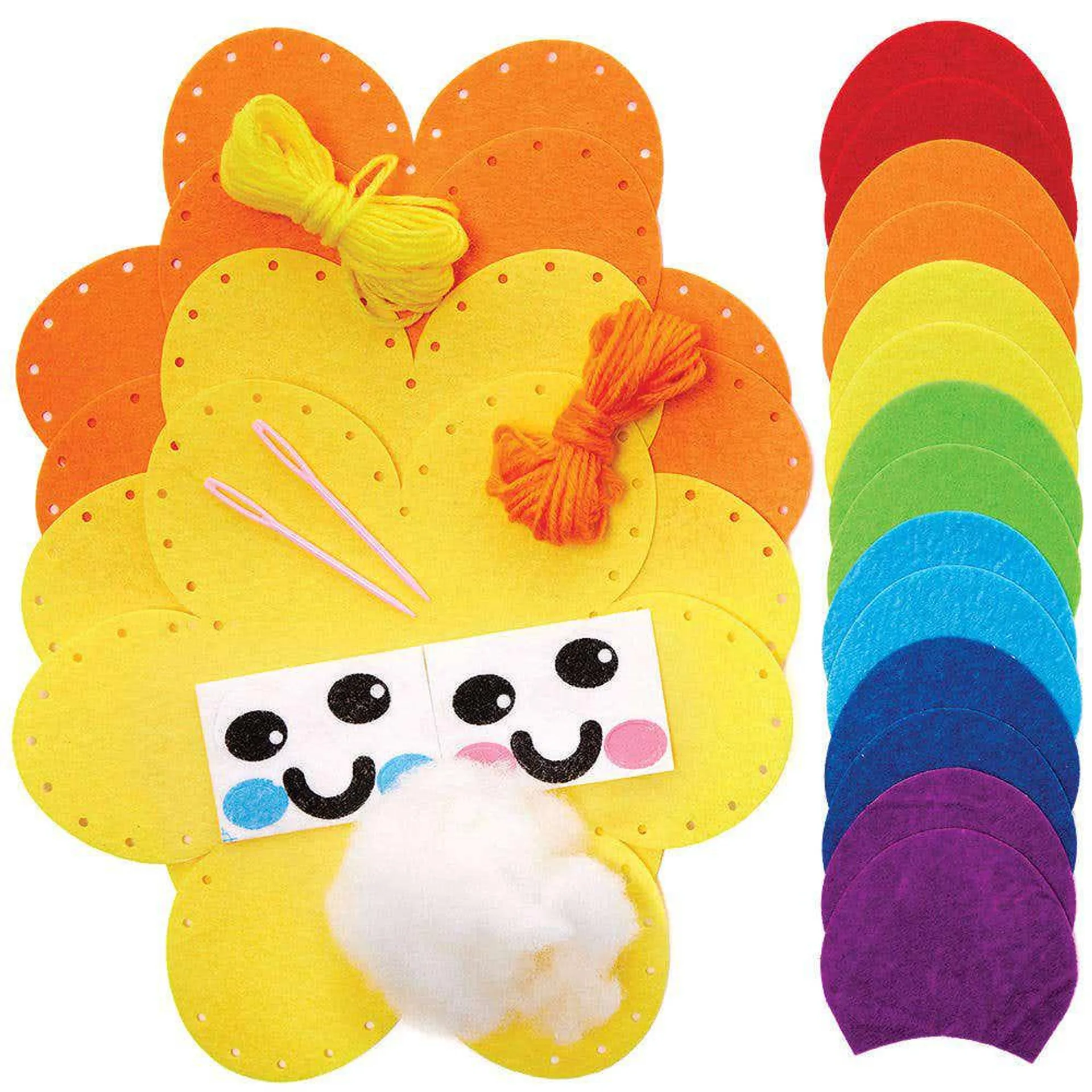 Rainbow Flower Cushion Sewing Kits