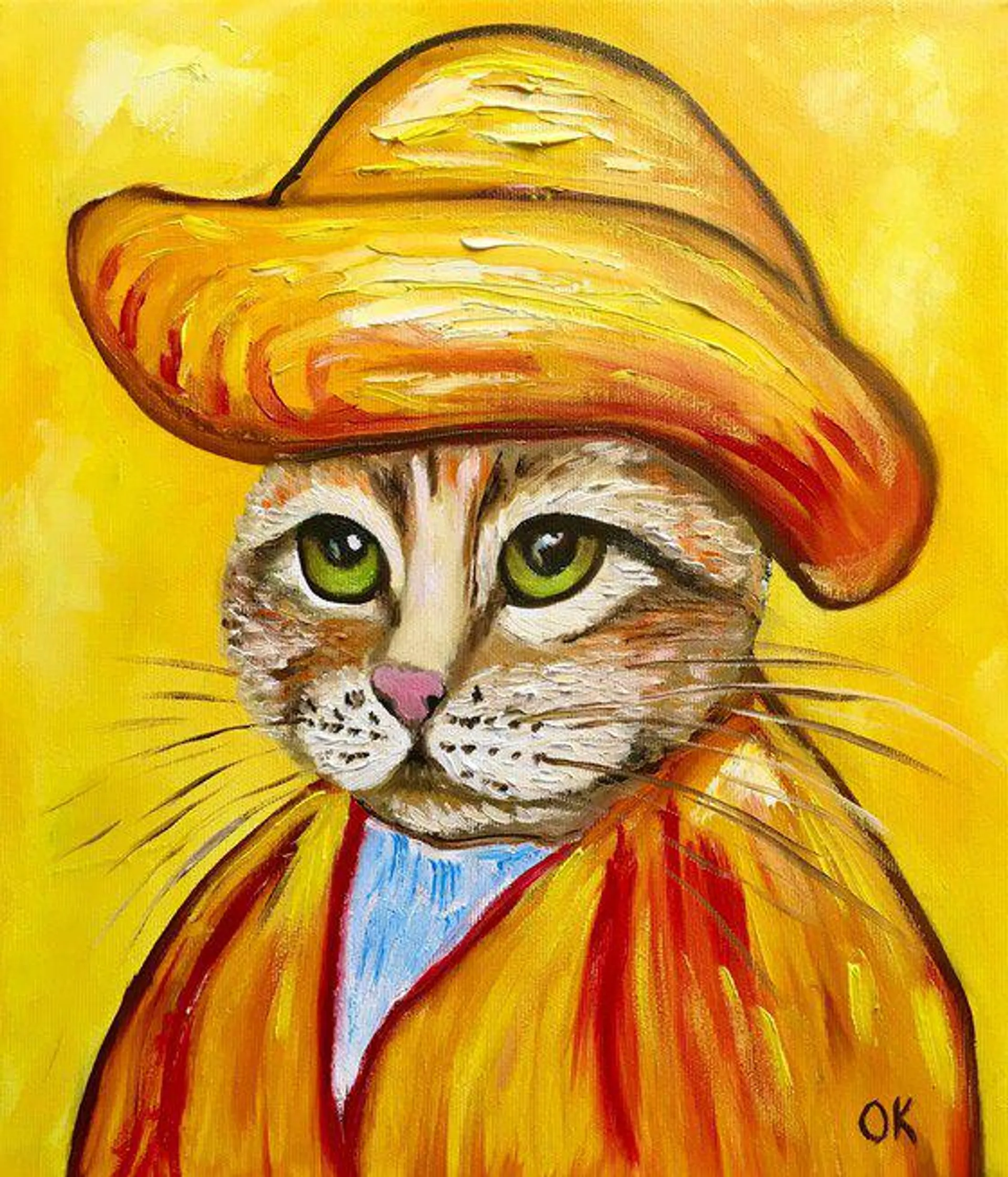 Cat, Vincent Van Gogh inspired by his self-portrait. (2022)