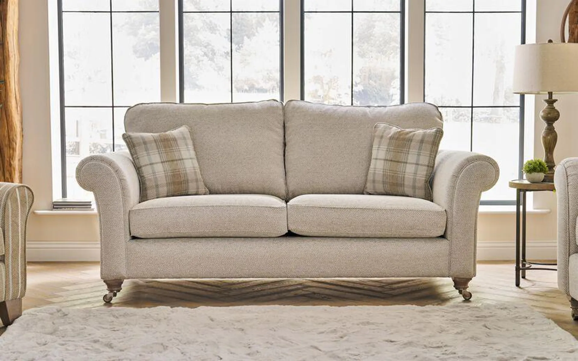 Kirkby Fabric 3 Seater Sofa Standard Back