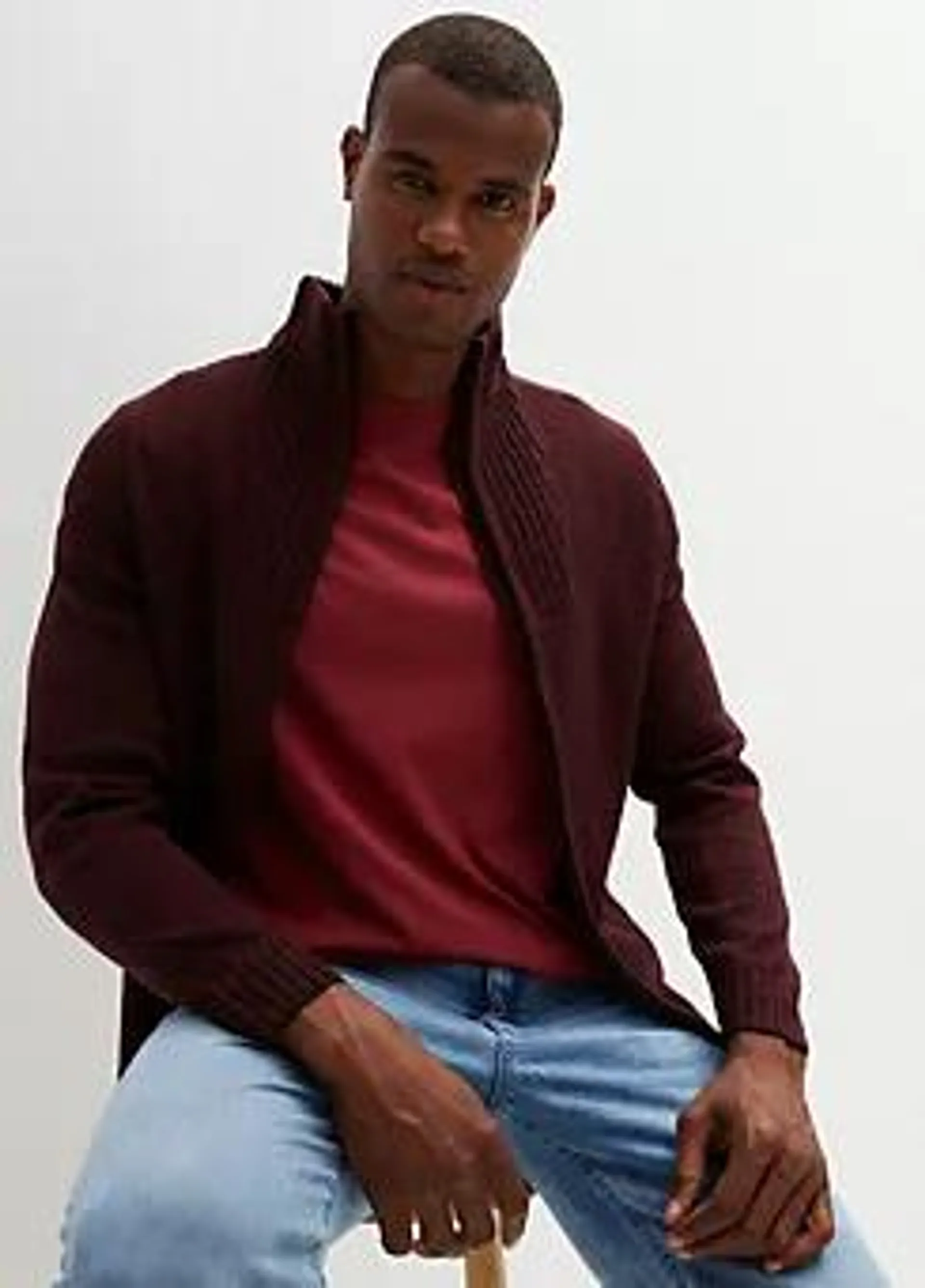 Zip Turtleneck Cardigan