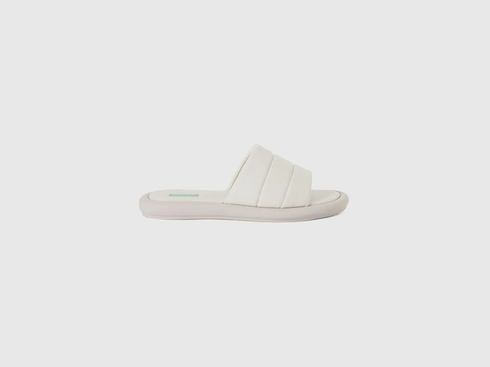 White open-toe sandals